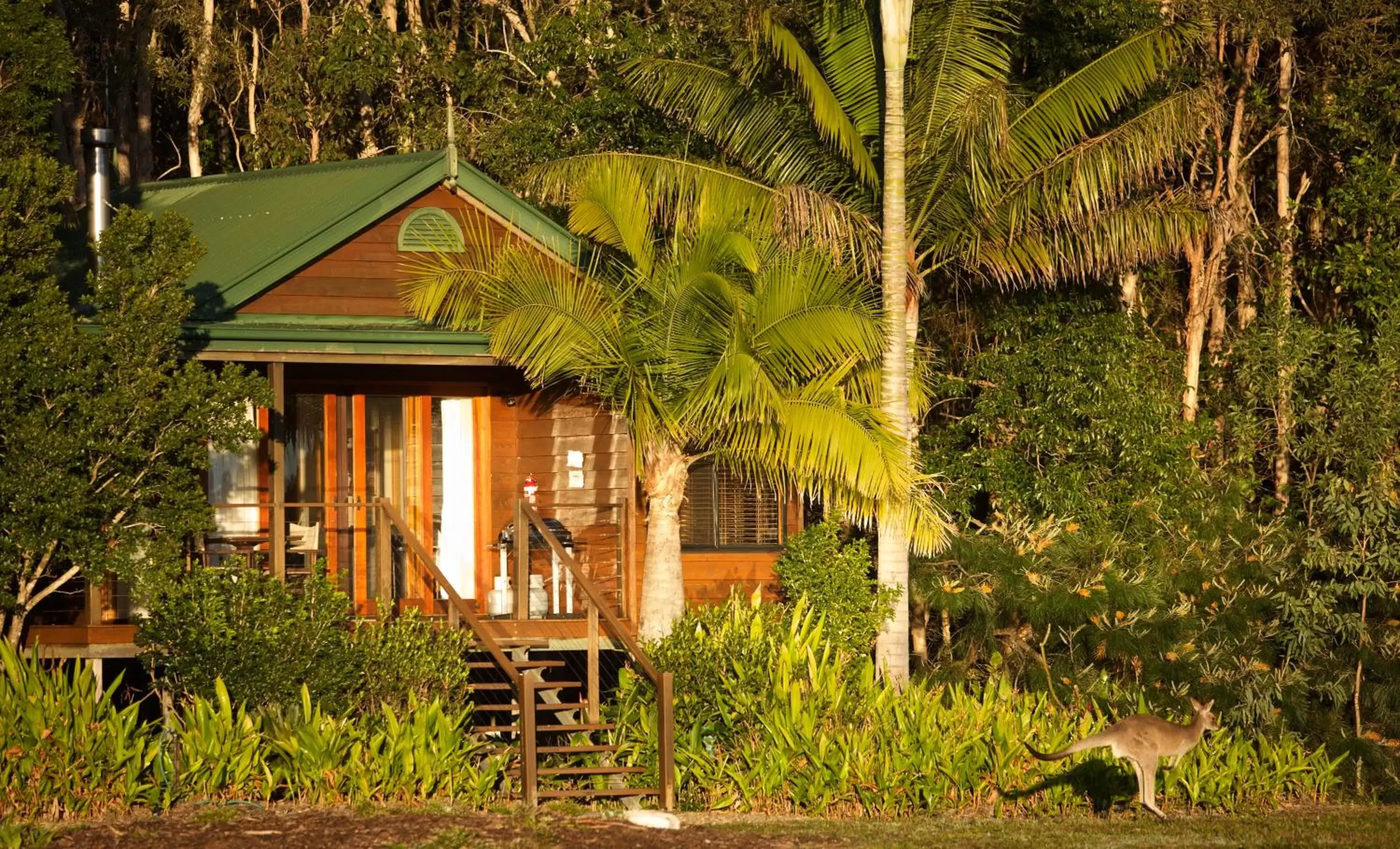 Garden view, Property Building in Lake Weyba Cottages Noosa