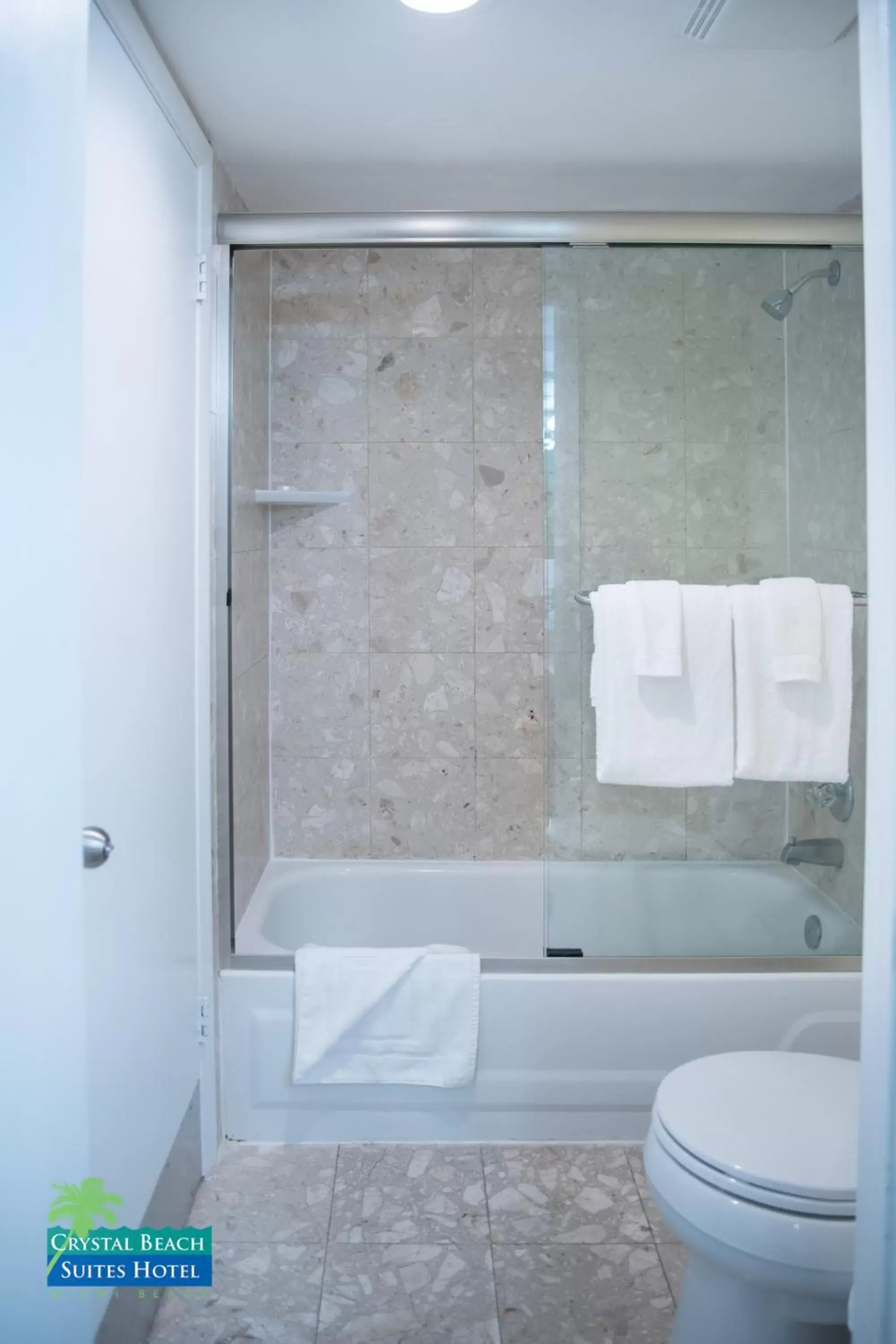 Bathroom in Crystal Beach Suites Oceanfront Hotel