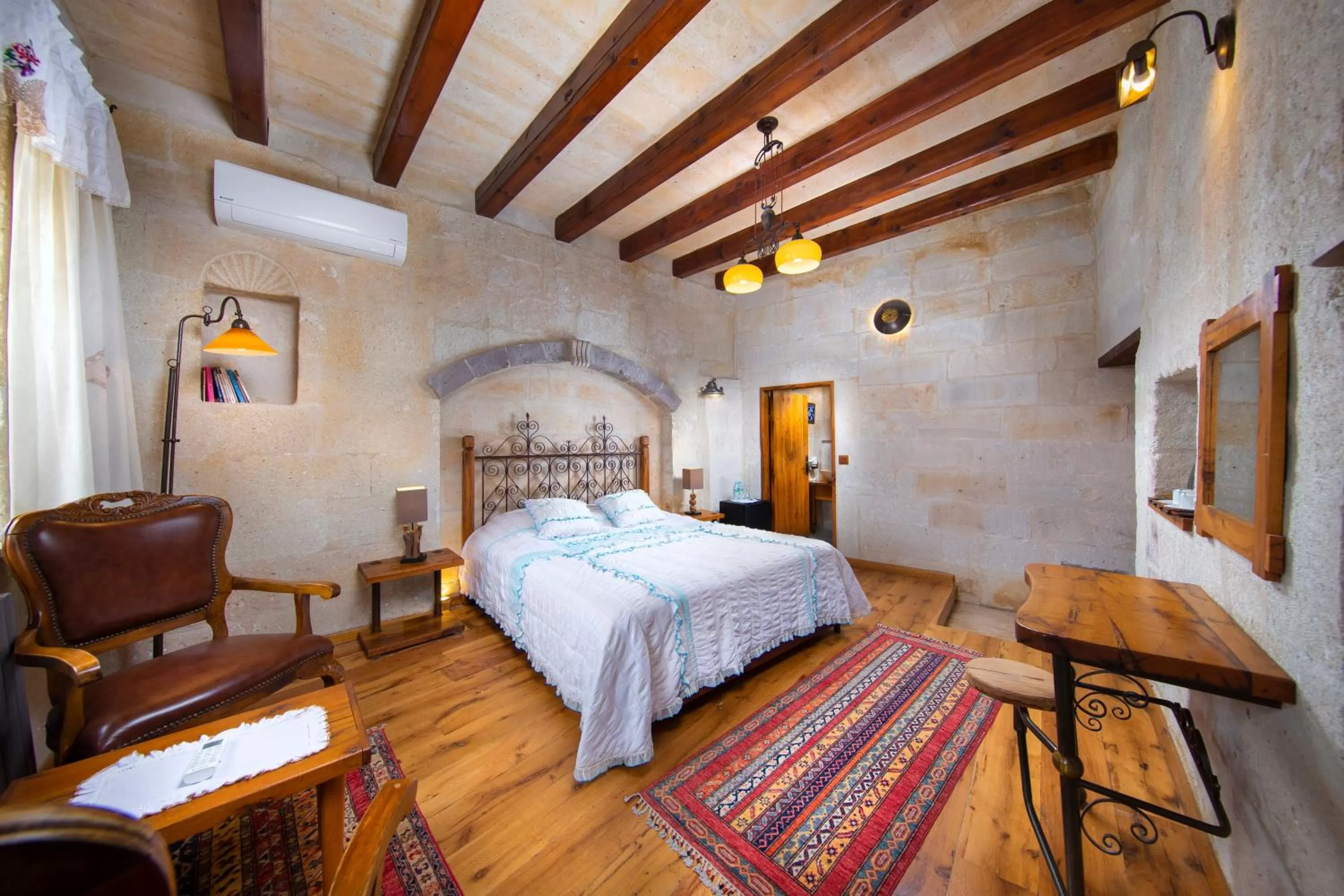 Bed in Terra Cave Hotel