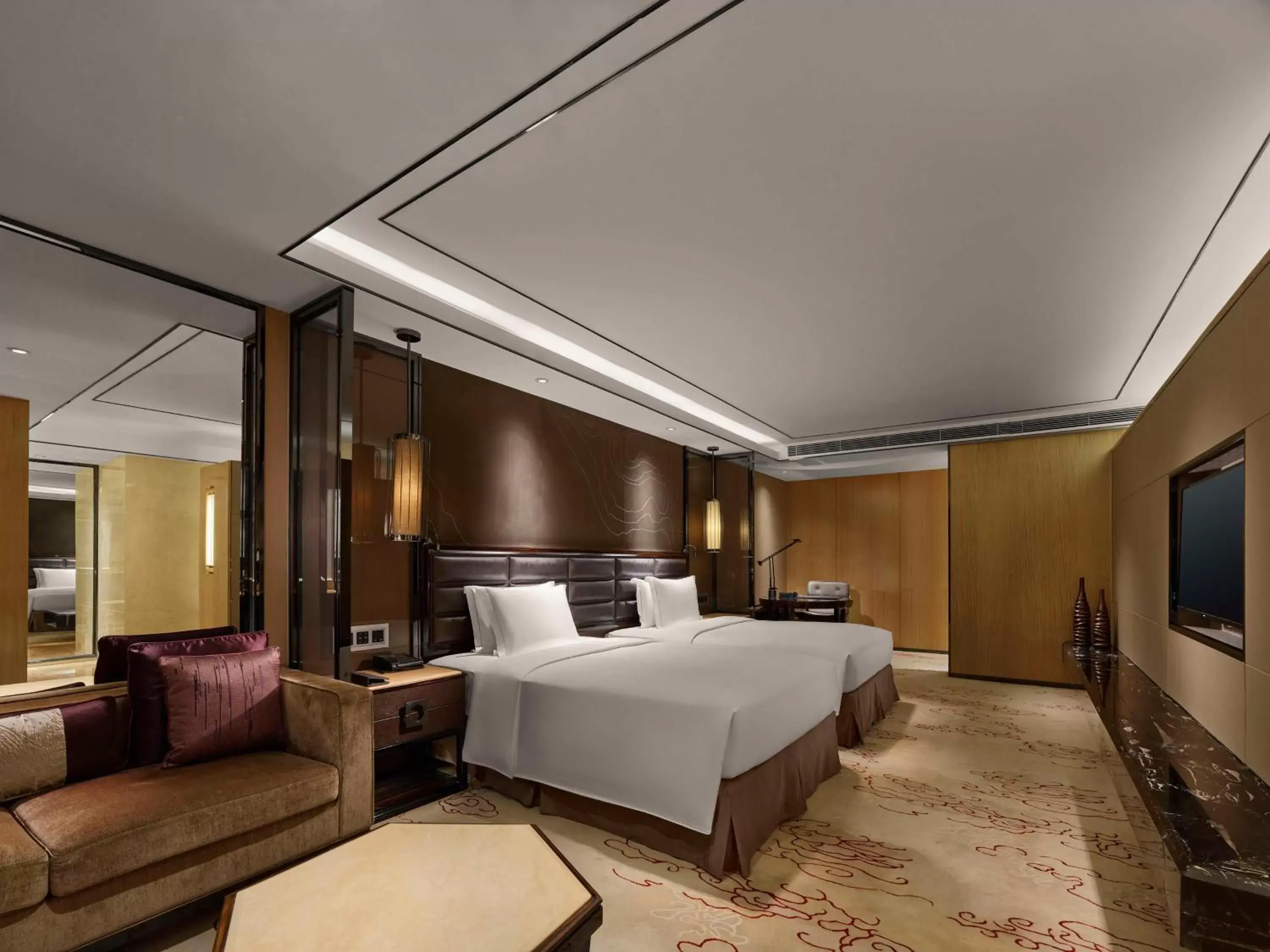 Living room, Bed in Hilton Zhongshan Downtown