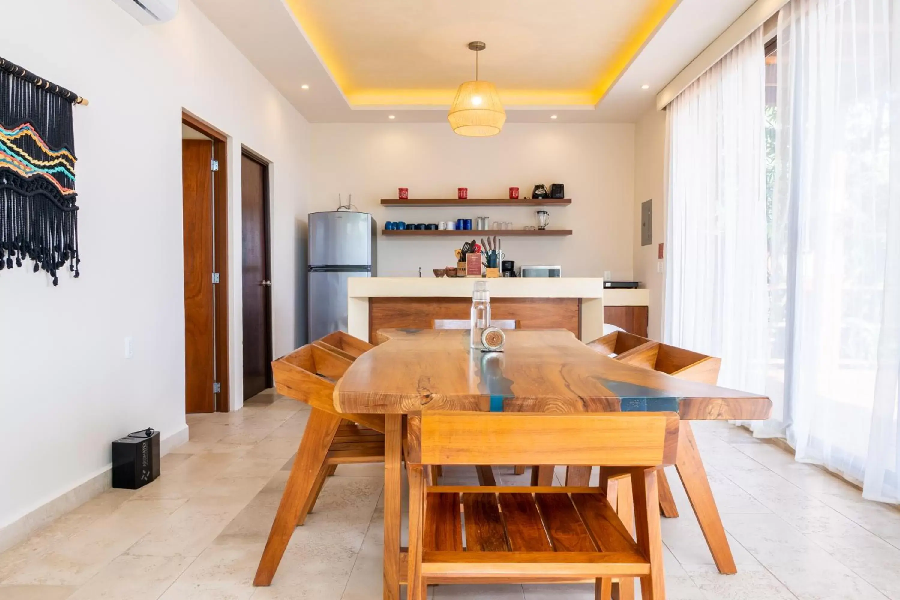Kitchen or kitchenette, Dining Area in Khaban Bacalar Hotel Boutique