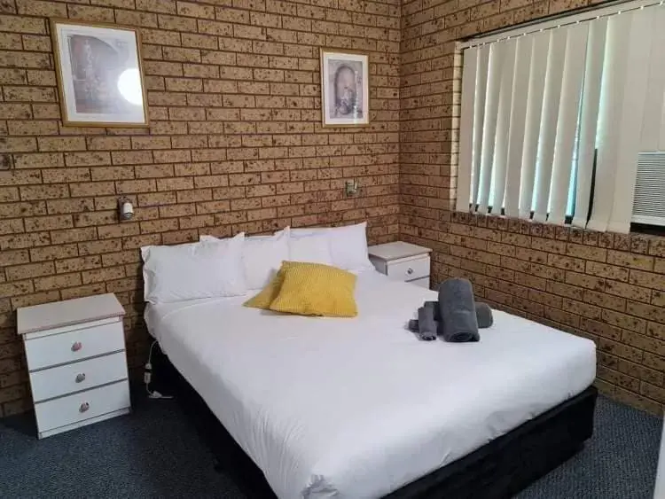 Bed in Motel Wellington Wodonga