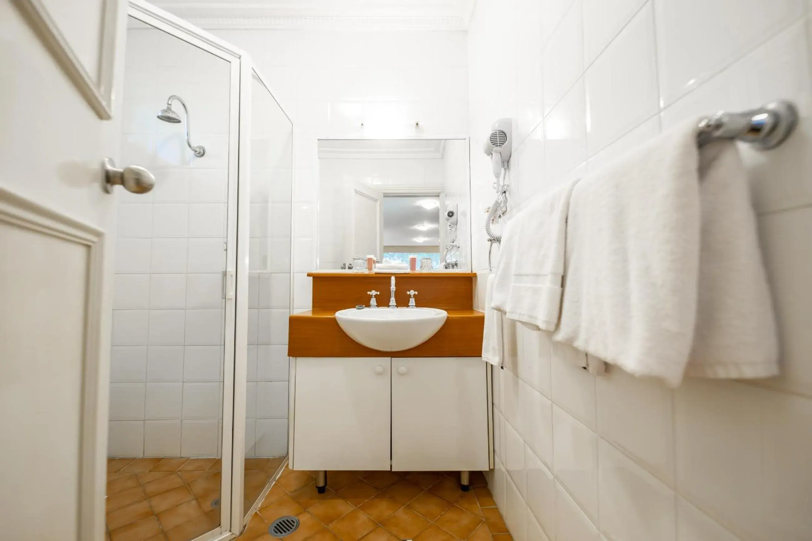 Shower, Bathroom in Twin Towers Inn