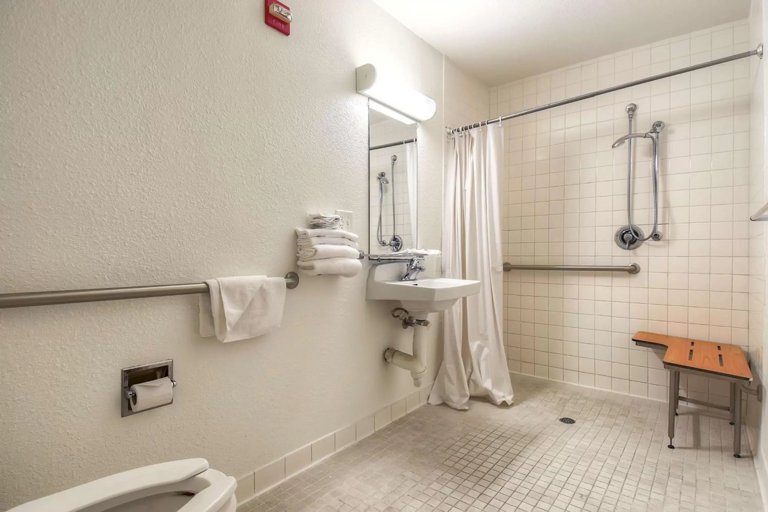 Double Room - single occupancy - Disability Access - Roll In Shower in Motel 6-San Diego, CA - North Double Room - single occupancy - Disability Access - Roll In Shower in Motel 6-San Diego, CA - North