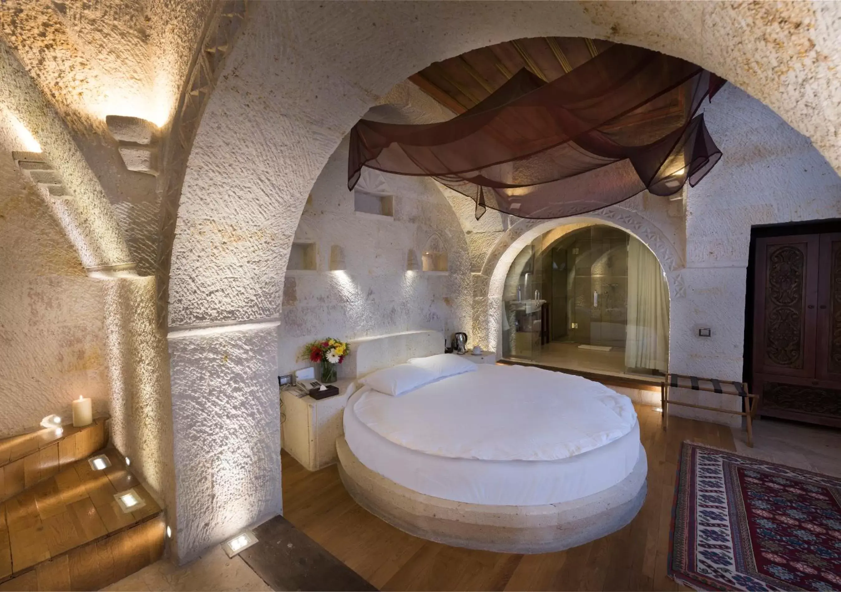 Bed, Bathroom in Anatolian Houses Cave Hotel & SPA