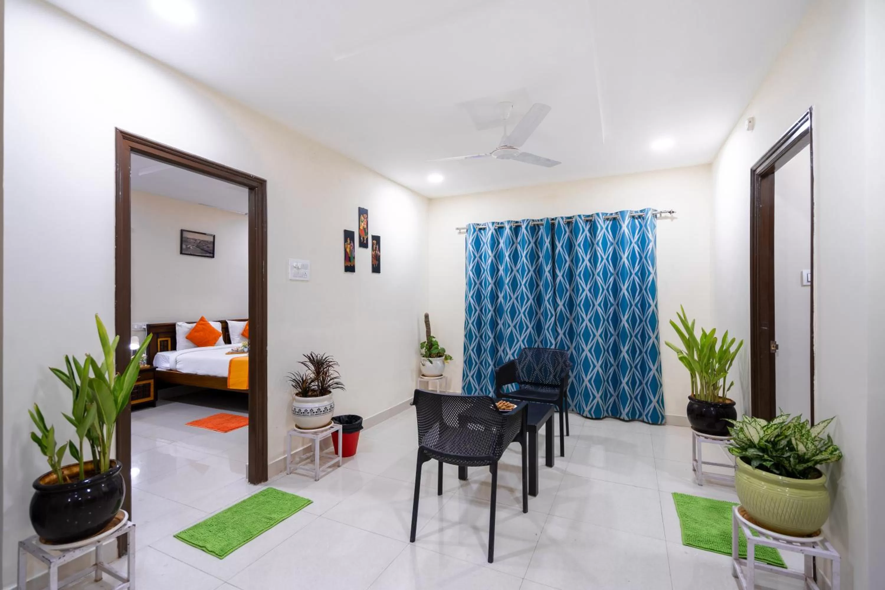 Living room, Bed in Hotel Voila Atnest Suites Kokapet, Business Hotel