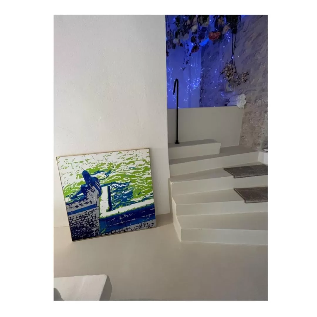 Hot Tub in Hydria guest house art gallery