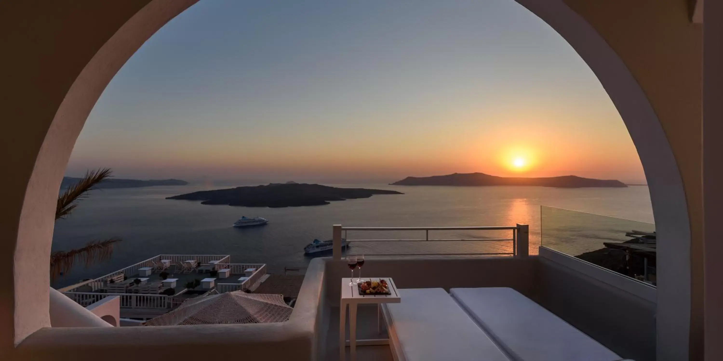 Patio, Sunrise/Sunset in Nefeles Luxury Suites
