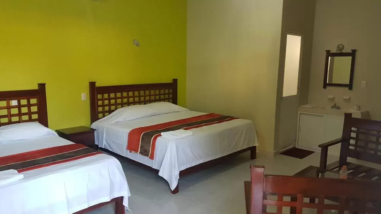 Bed in HOTEL VILLA CALAKMUL