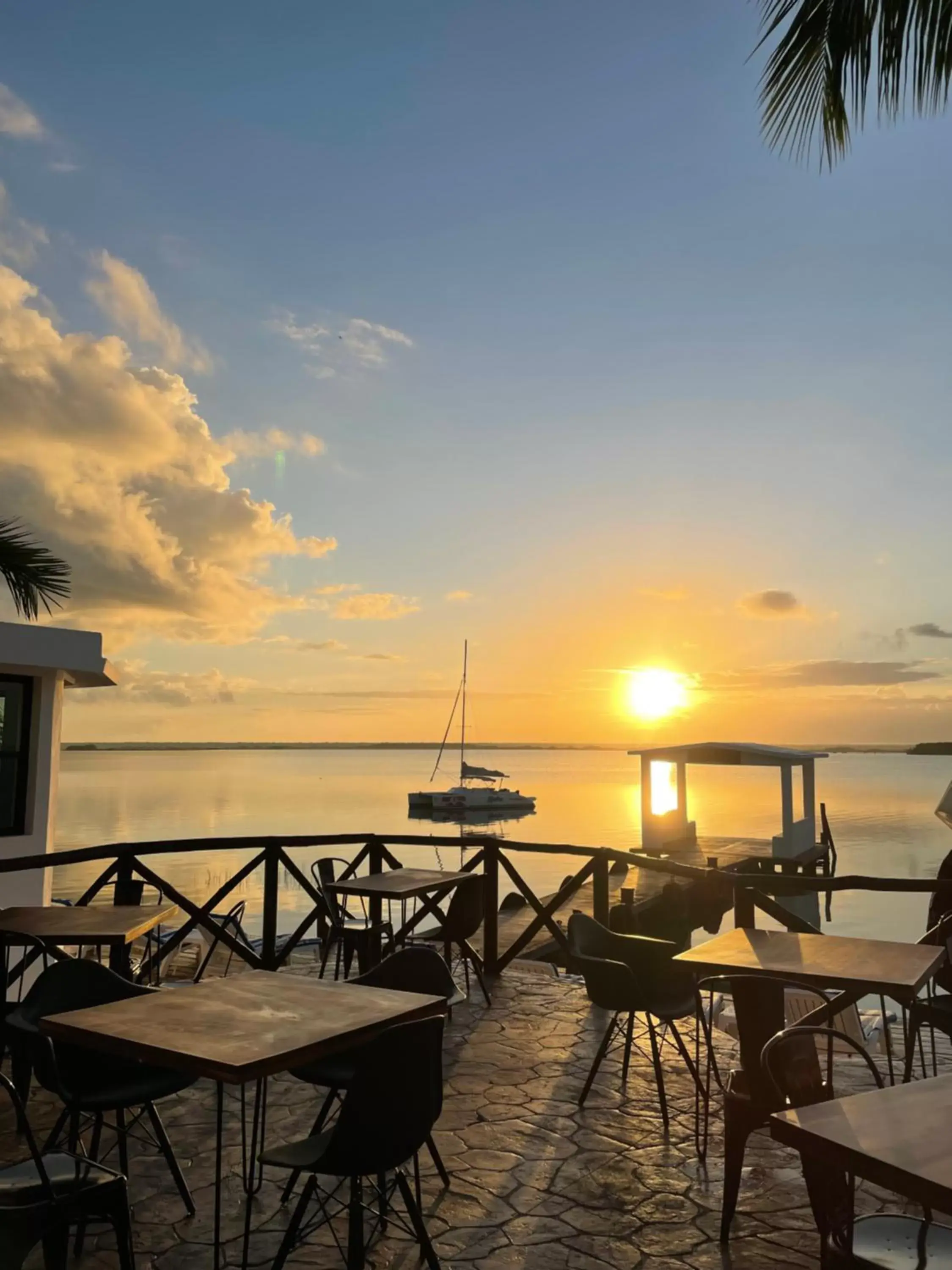 Sunrise in Hotel Aldea 19 Bacalar