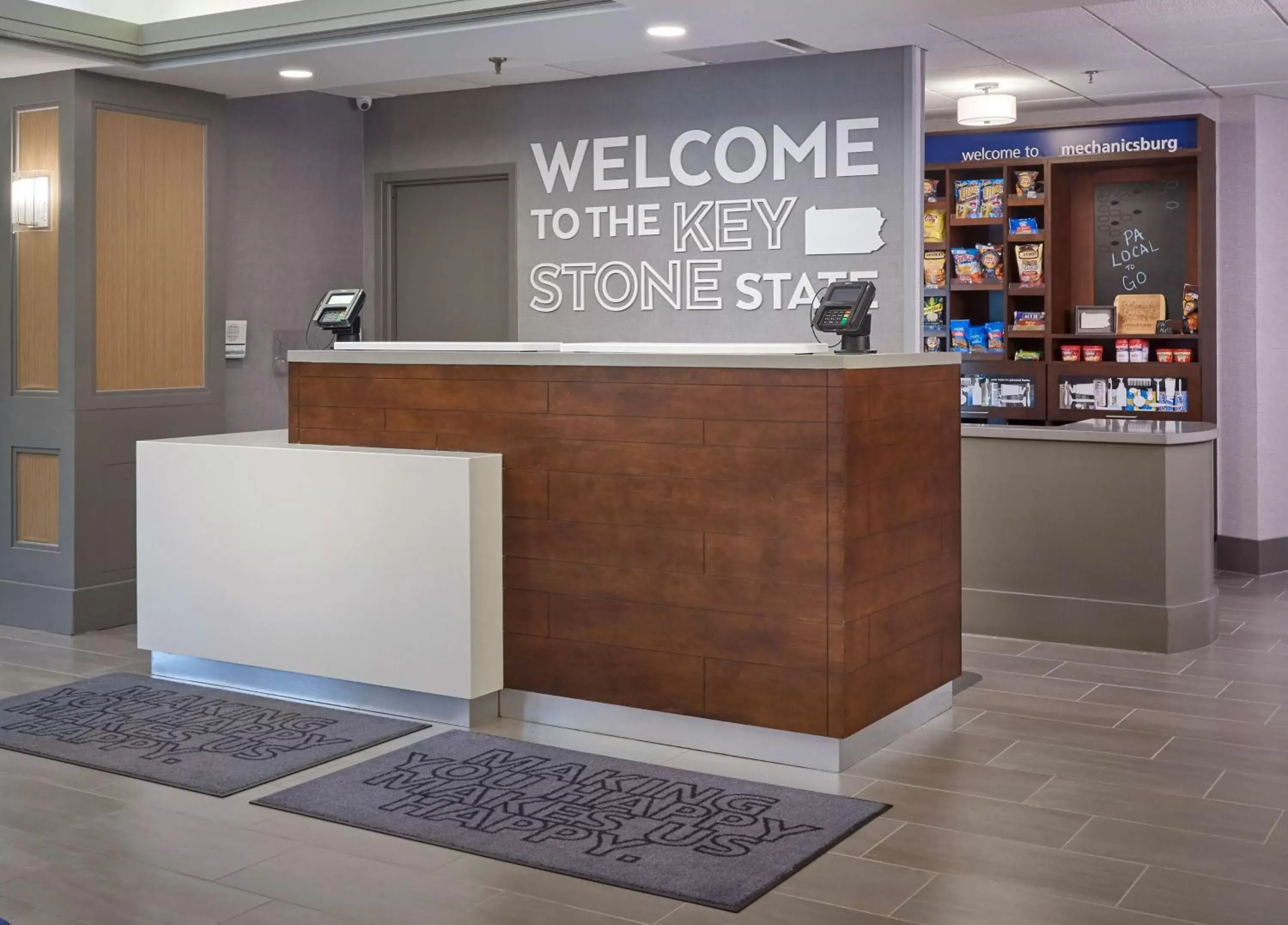 Lobby or reception in Hampton Inn by Hilton Harrisburg West