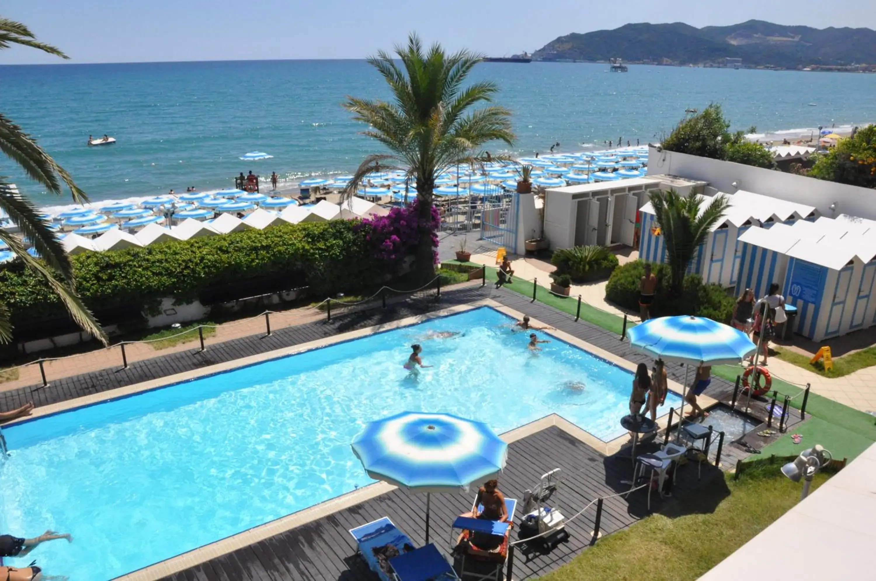 Beach, Pool View in Hotel Miramare