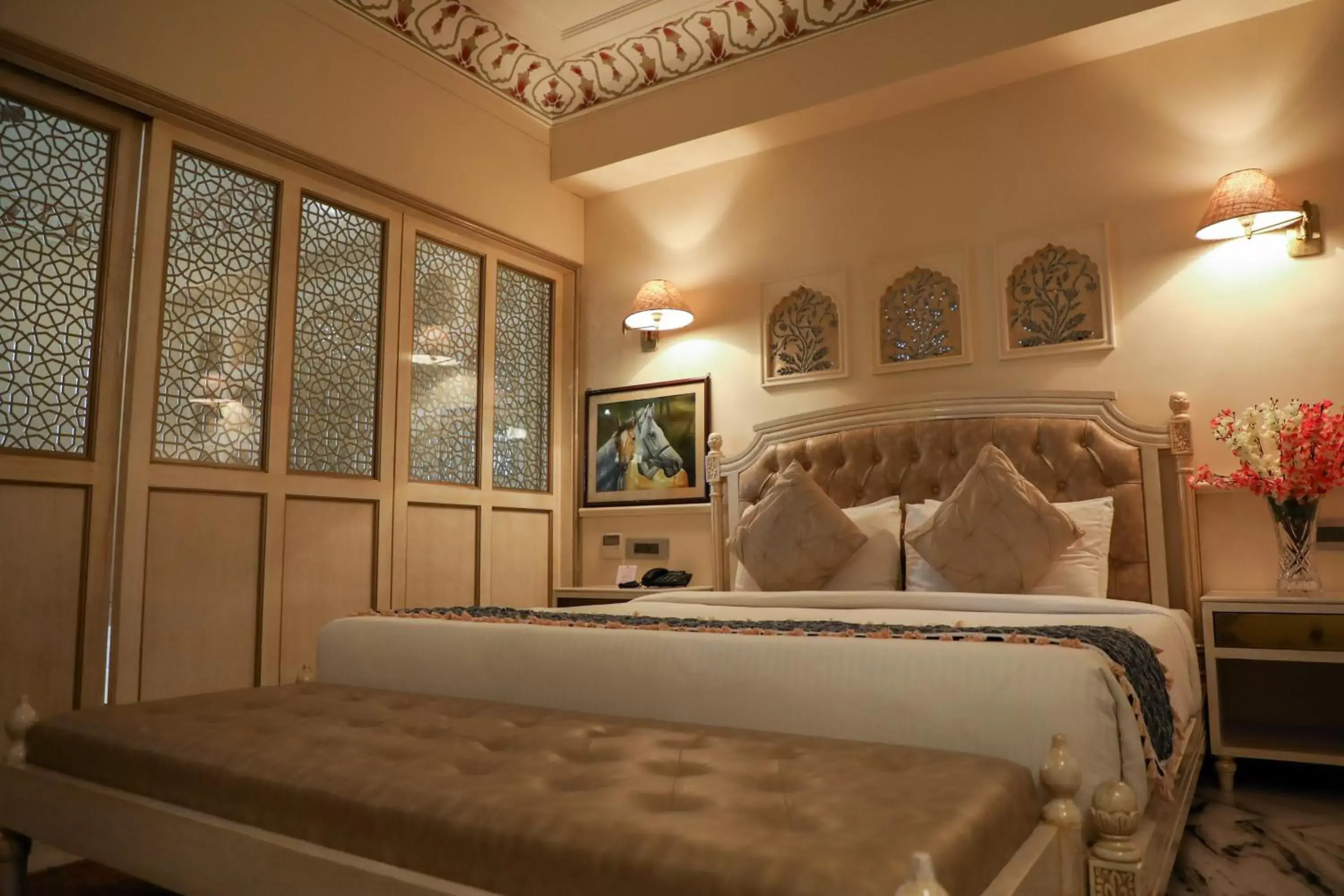 Bedroom, Bed in Laxmi Palace Heritage Boutique Hotel