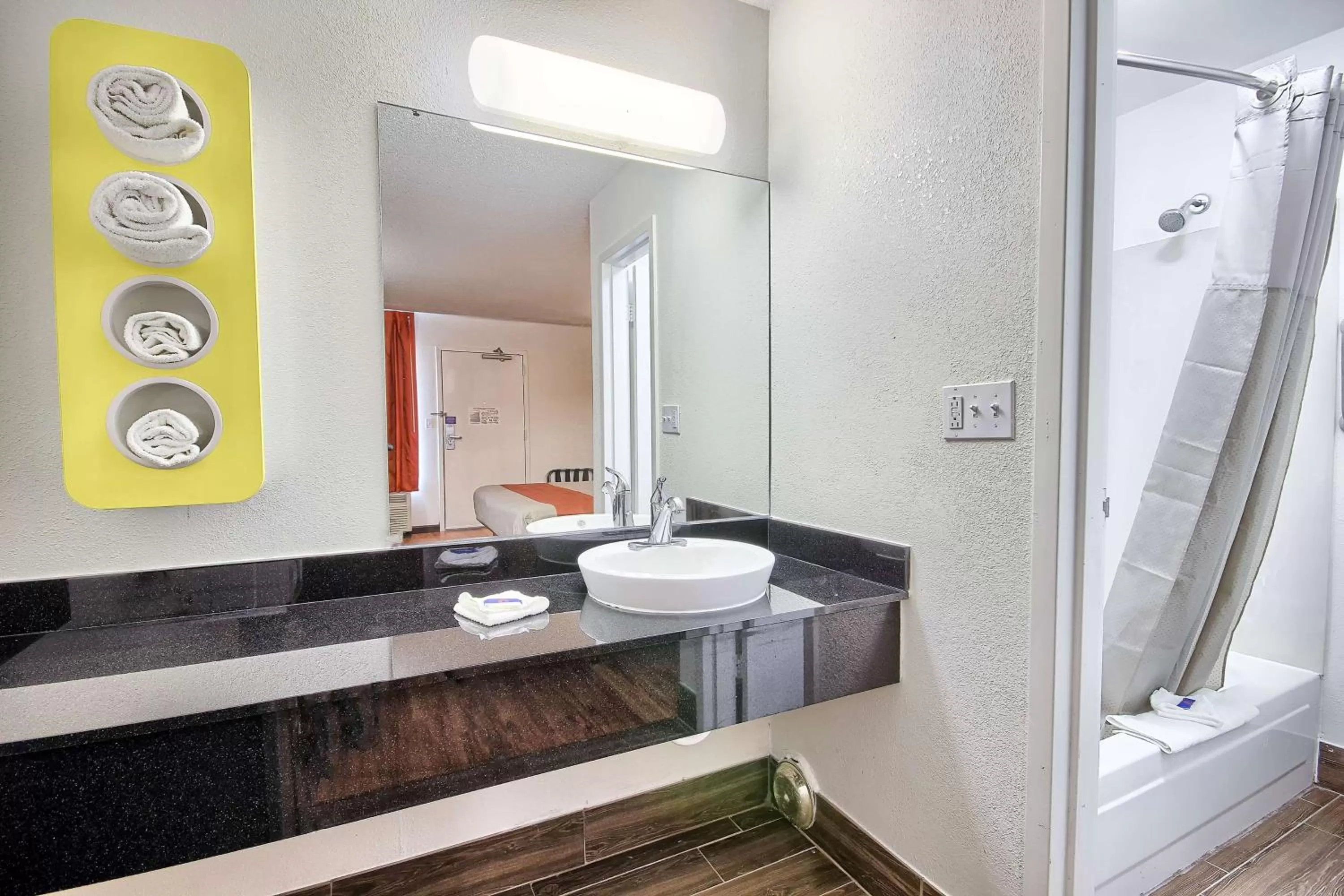 Shower in Motel 6-Columbus, OH - West