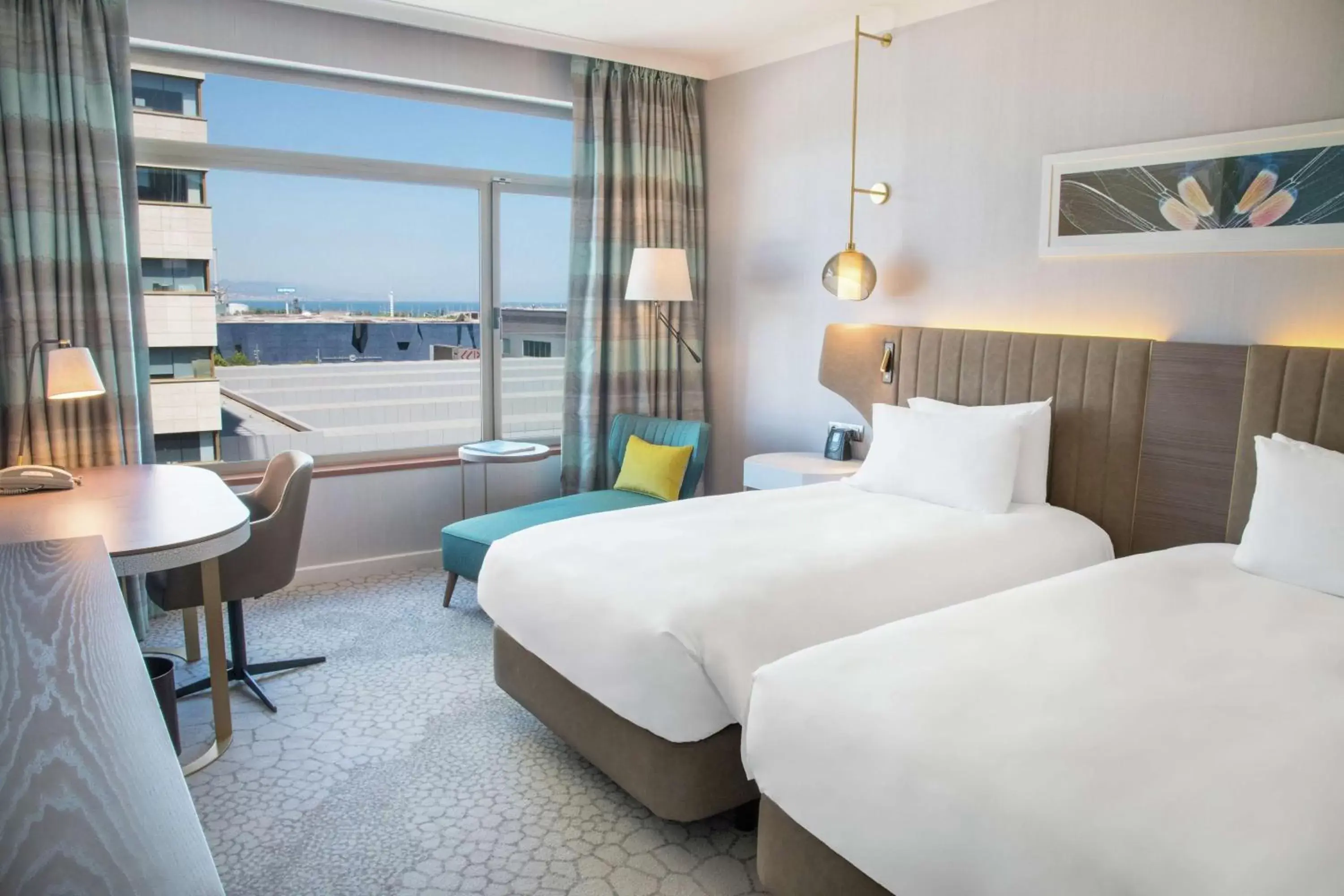 Bed in Hilton Diagonal Mar Barcelona