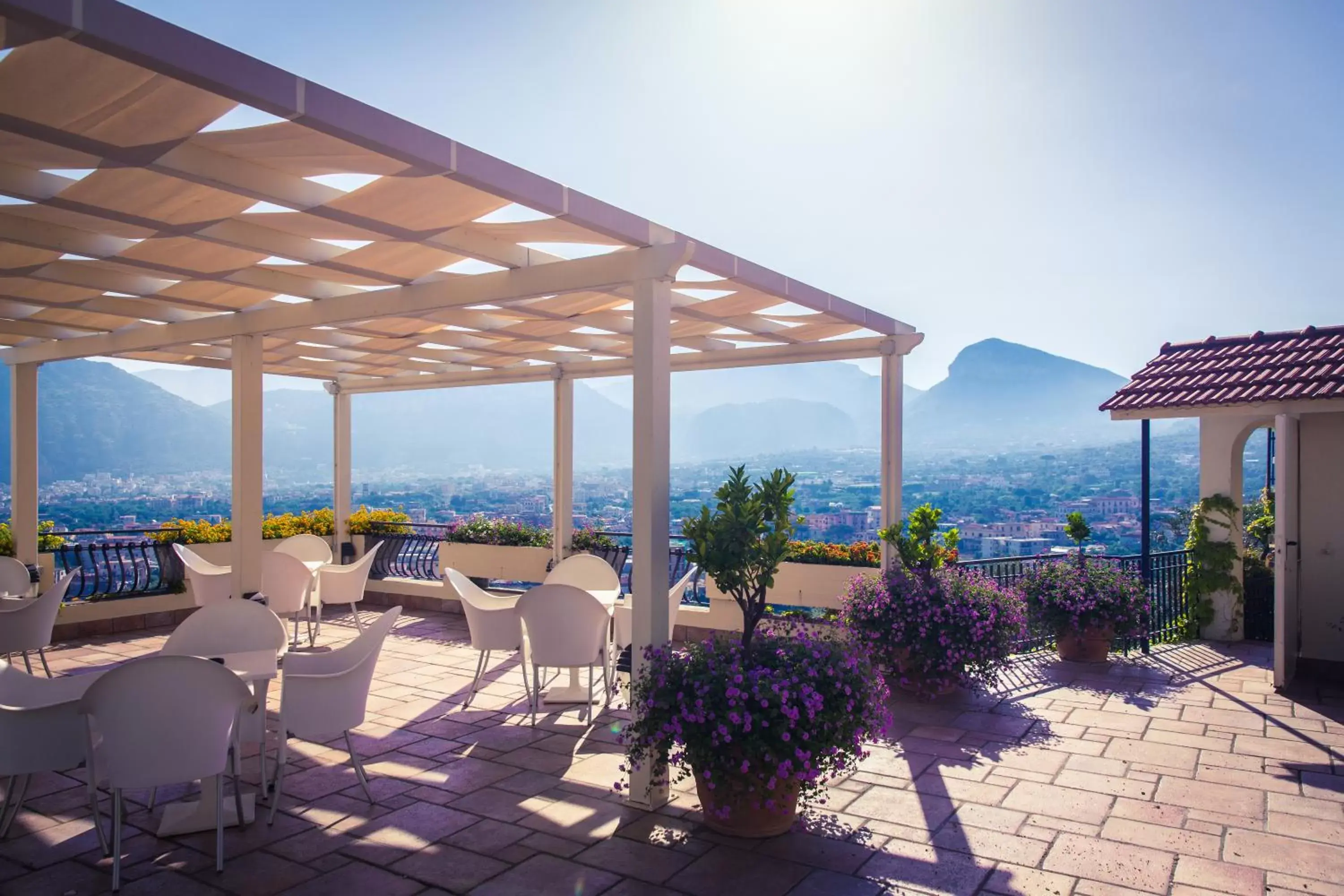 Balcony/Terrace, Restaurant/Places to Eat in Hotel Cristina