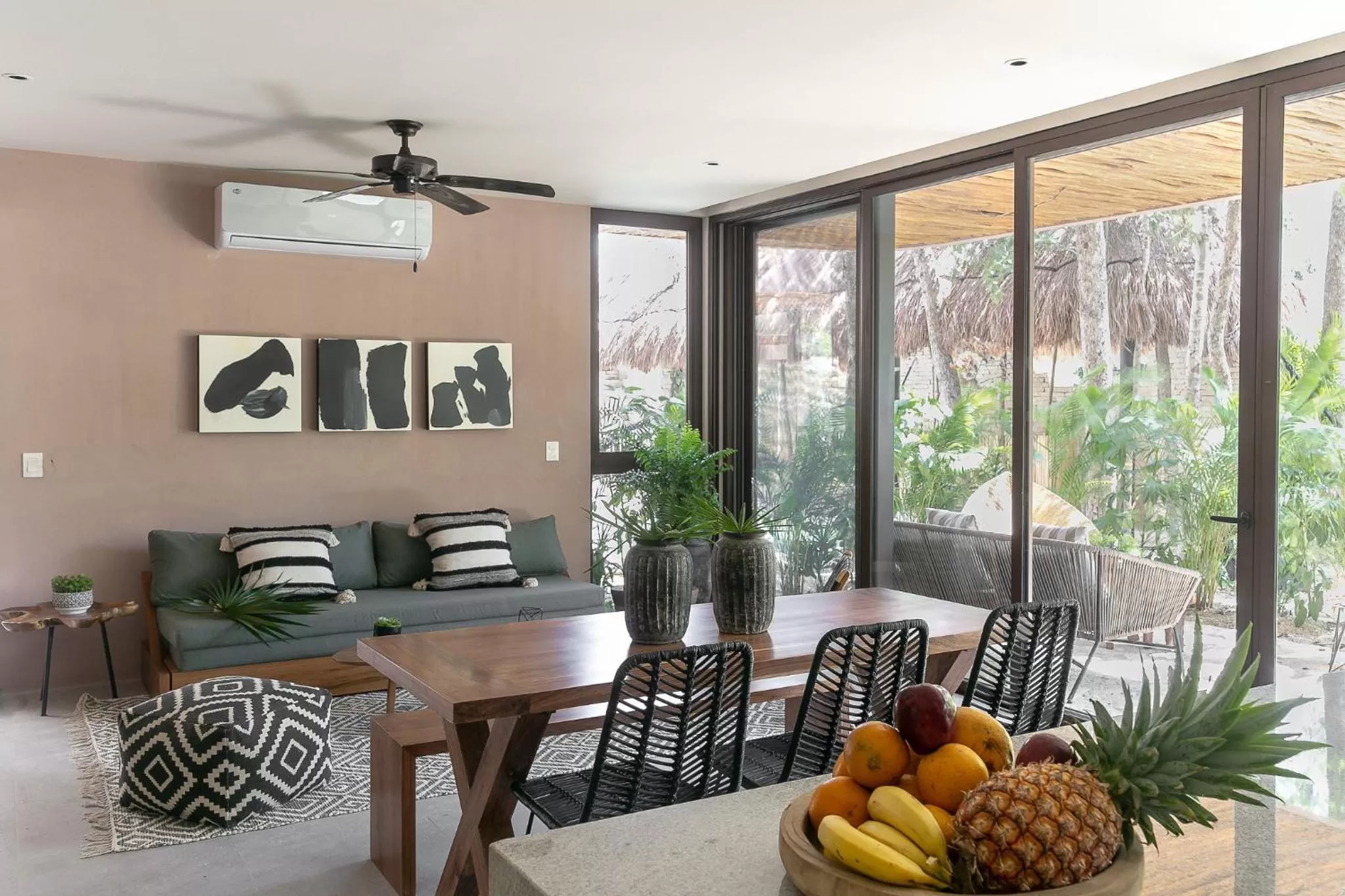 Living room in Zereno Tulum Beach Club Access