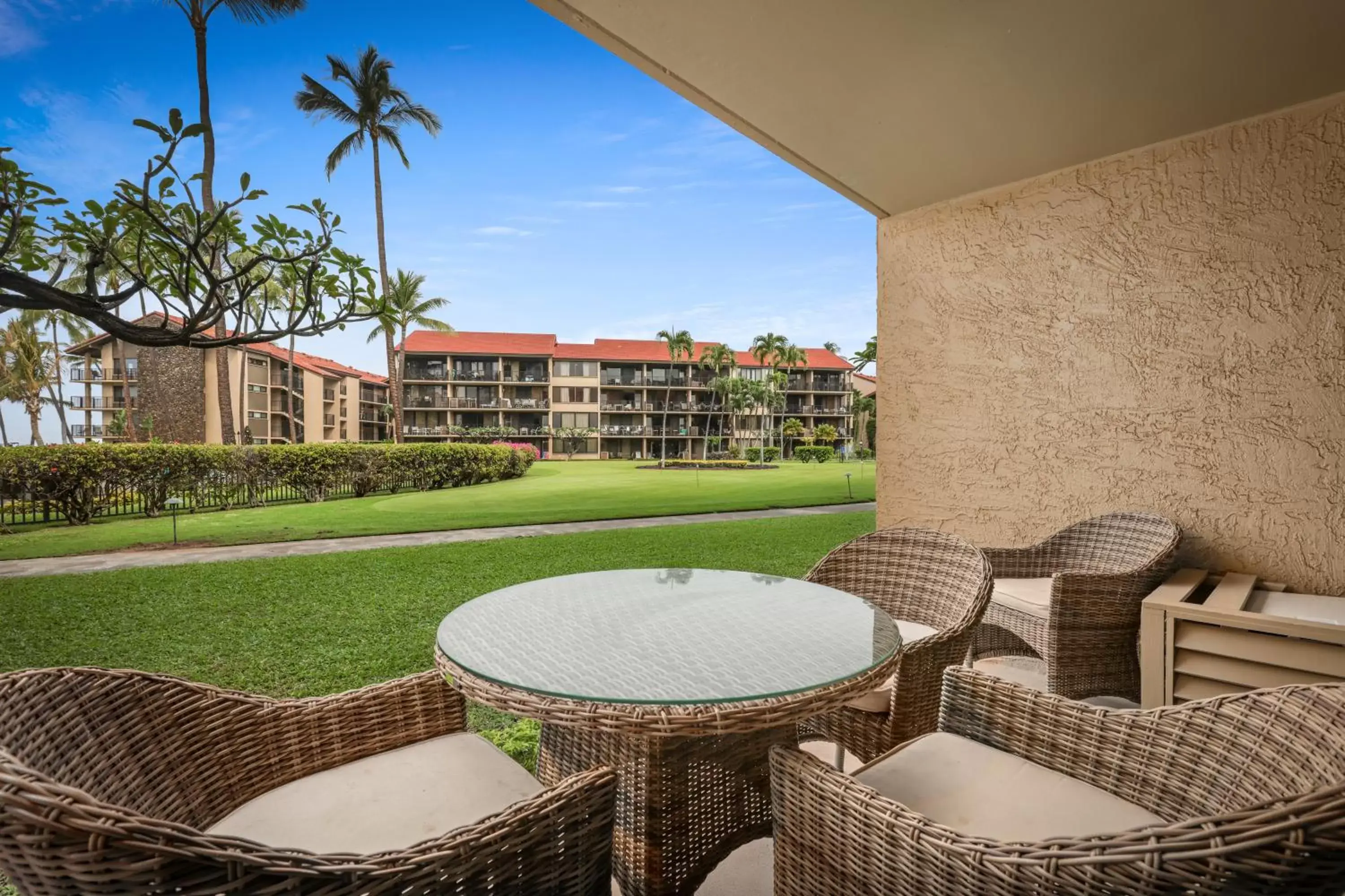 Patio in Aston at Papakea Resort