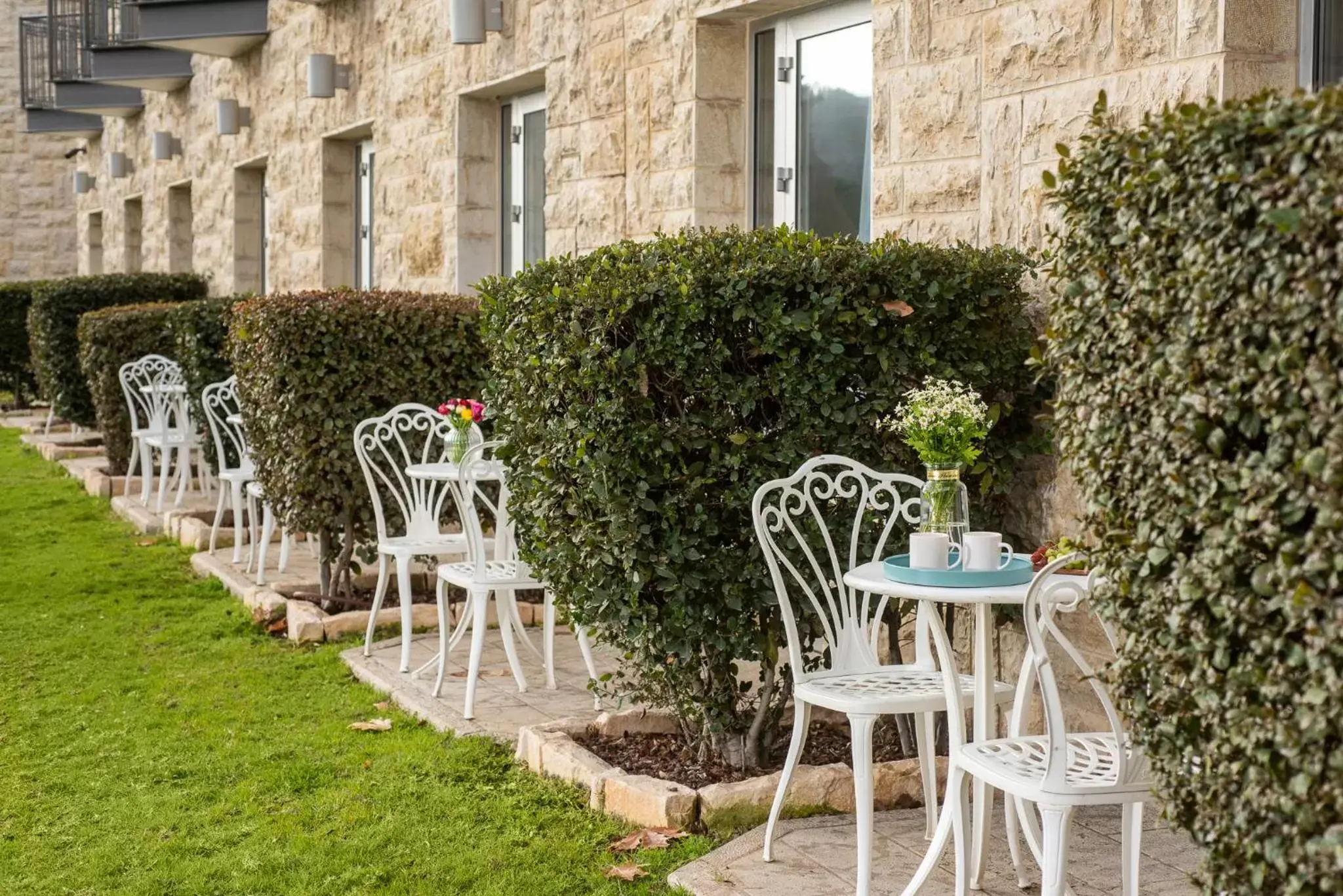 Garden view in Hotel Yehuda