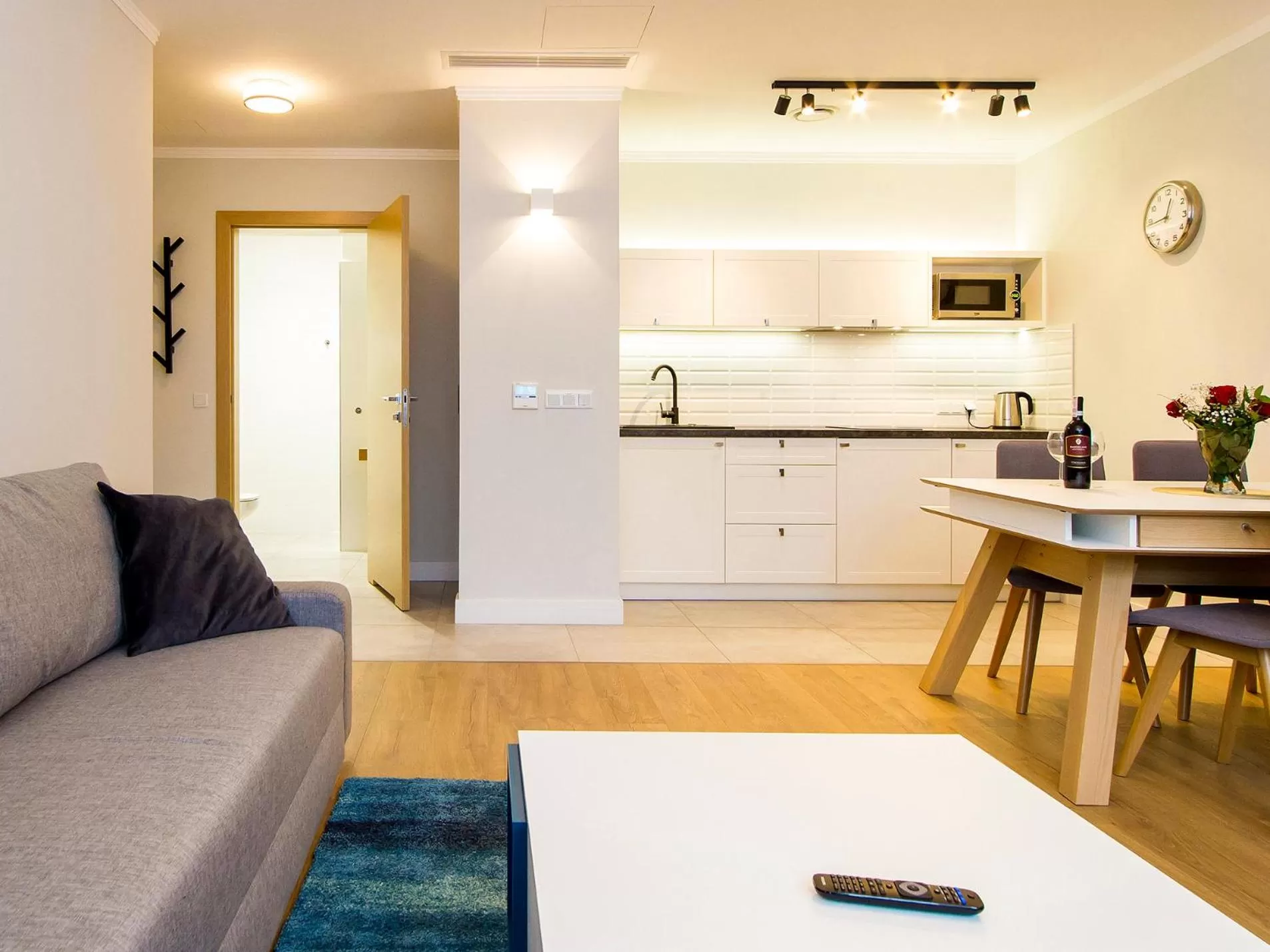 Kitchen or kitchenette in Riverside Aparthotel Cracow