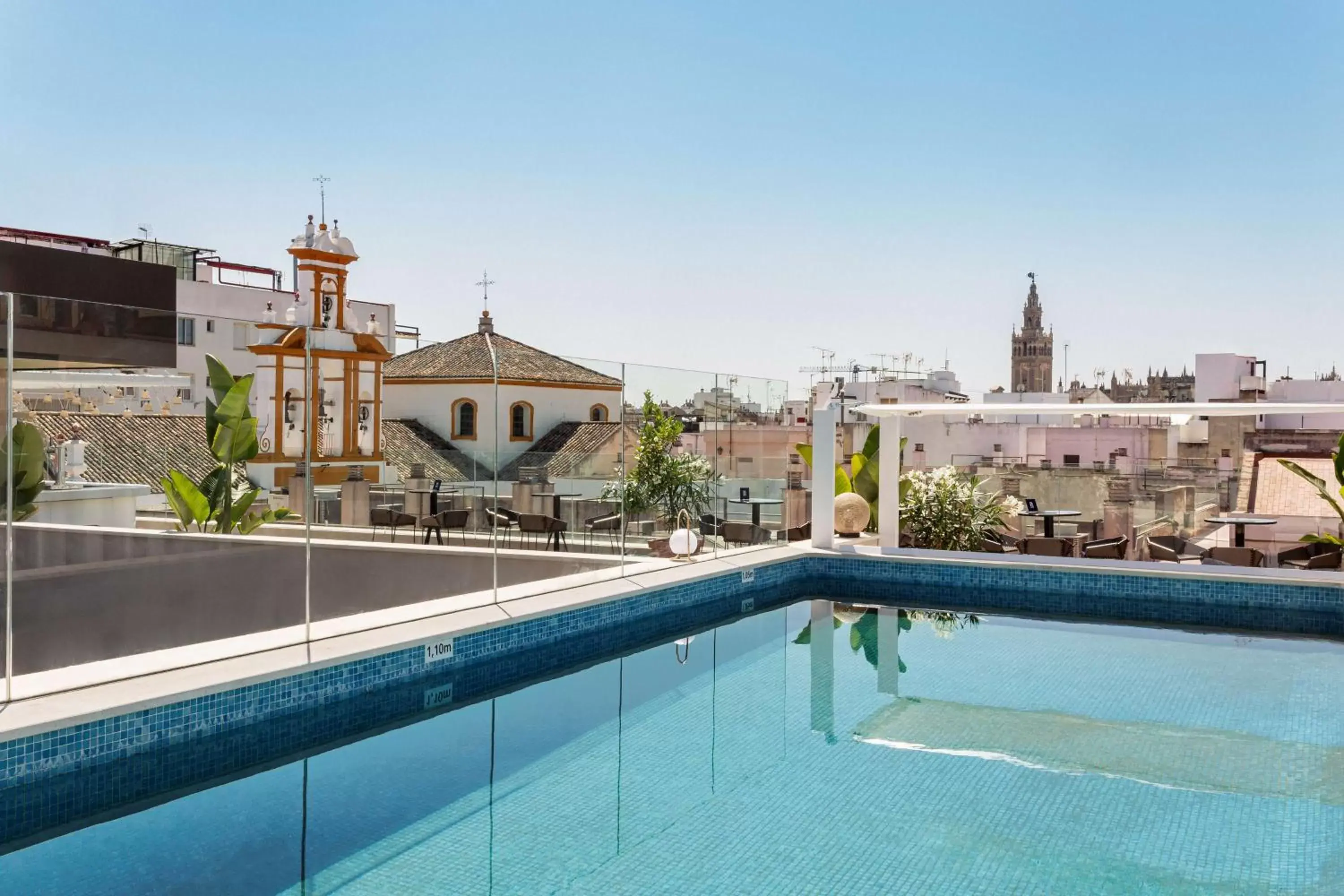 Pool view in Radisson Collection Hotel, Magdalena Plaza Sevilla