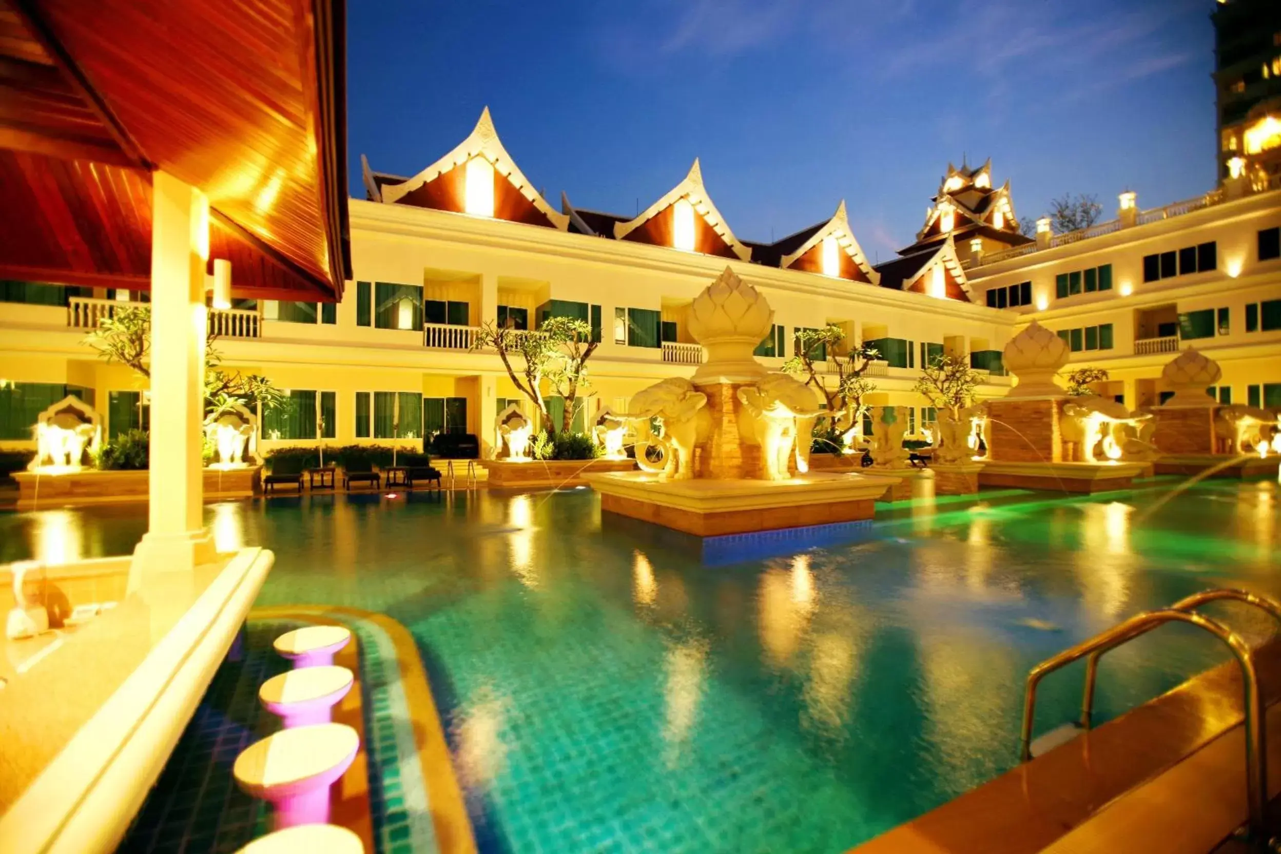 Night, Swimming Pool in Grand Pacific Sovereign Resort & Spa