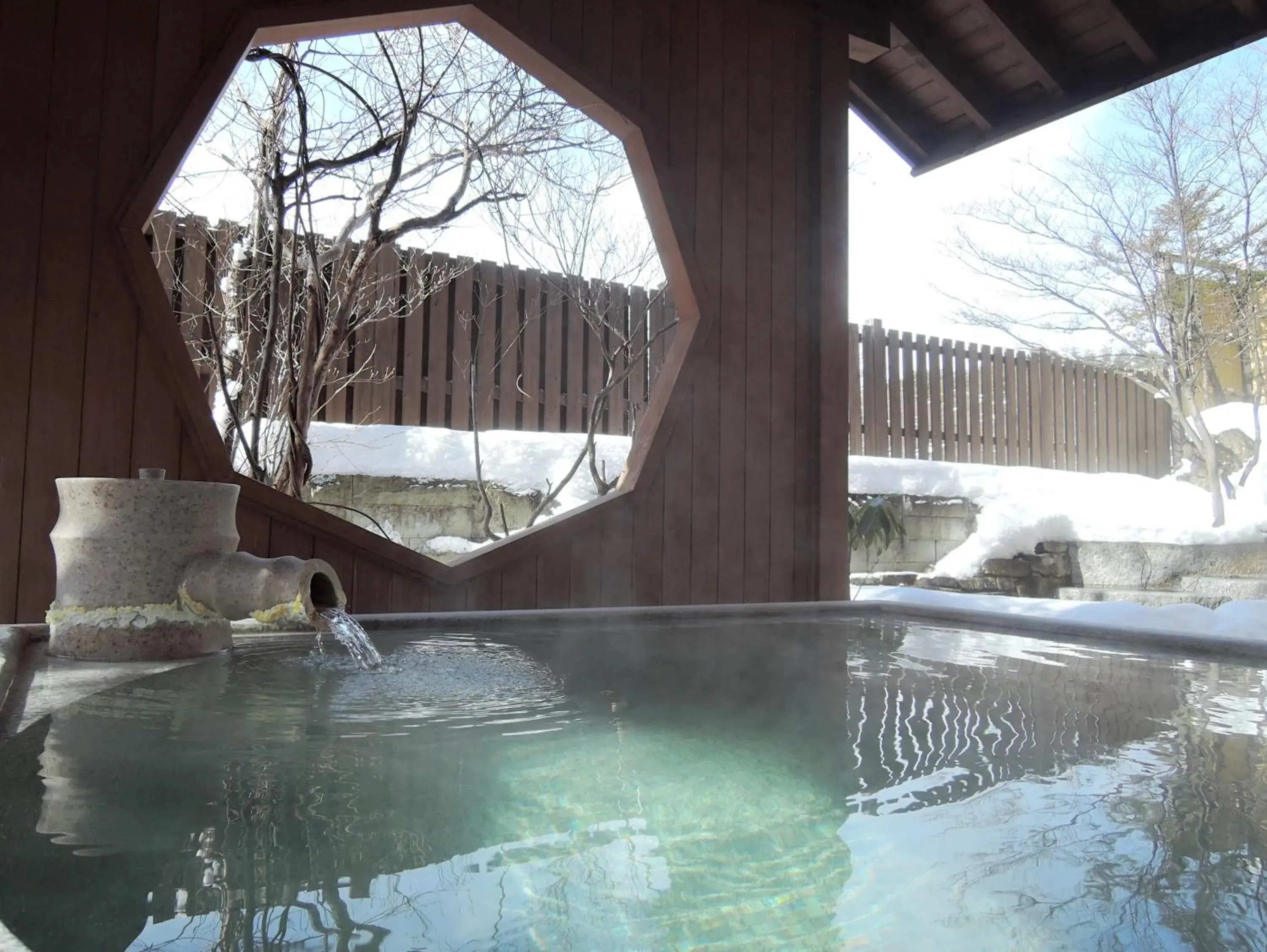Winter, Swimming Pool in Kusatsu Onsen Hotel Village
