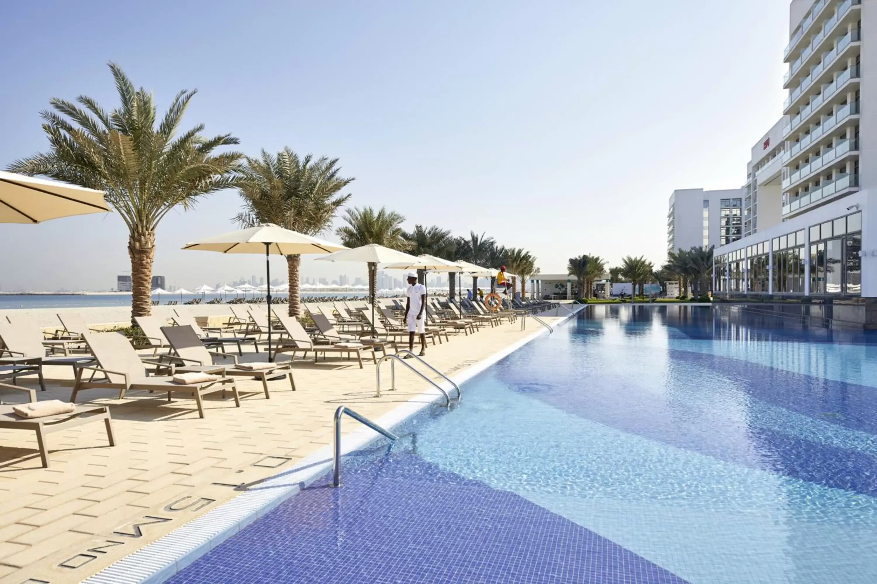 Swimming pool in Riu Dubai Beach Resort - All Inclusive Swimming pool in Riu Dubai Beach Resort - All Inclusive