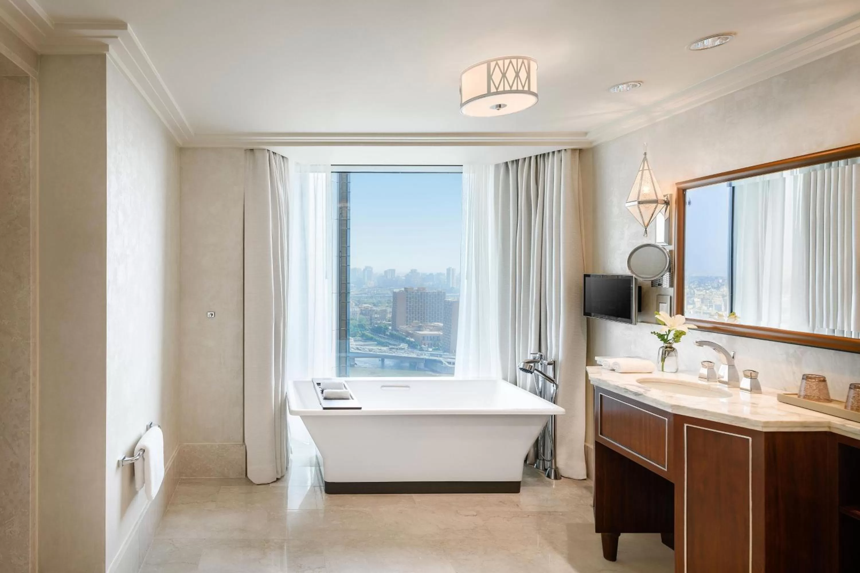 Bathroom, Bed in The St. Regis Cairo