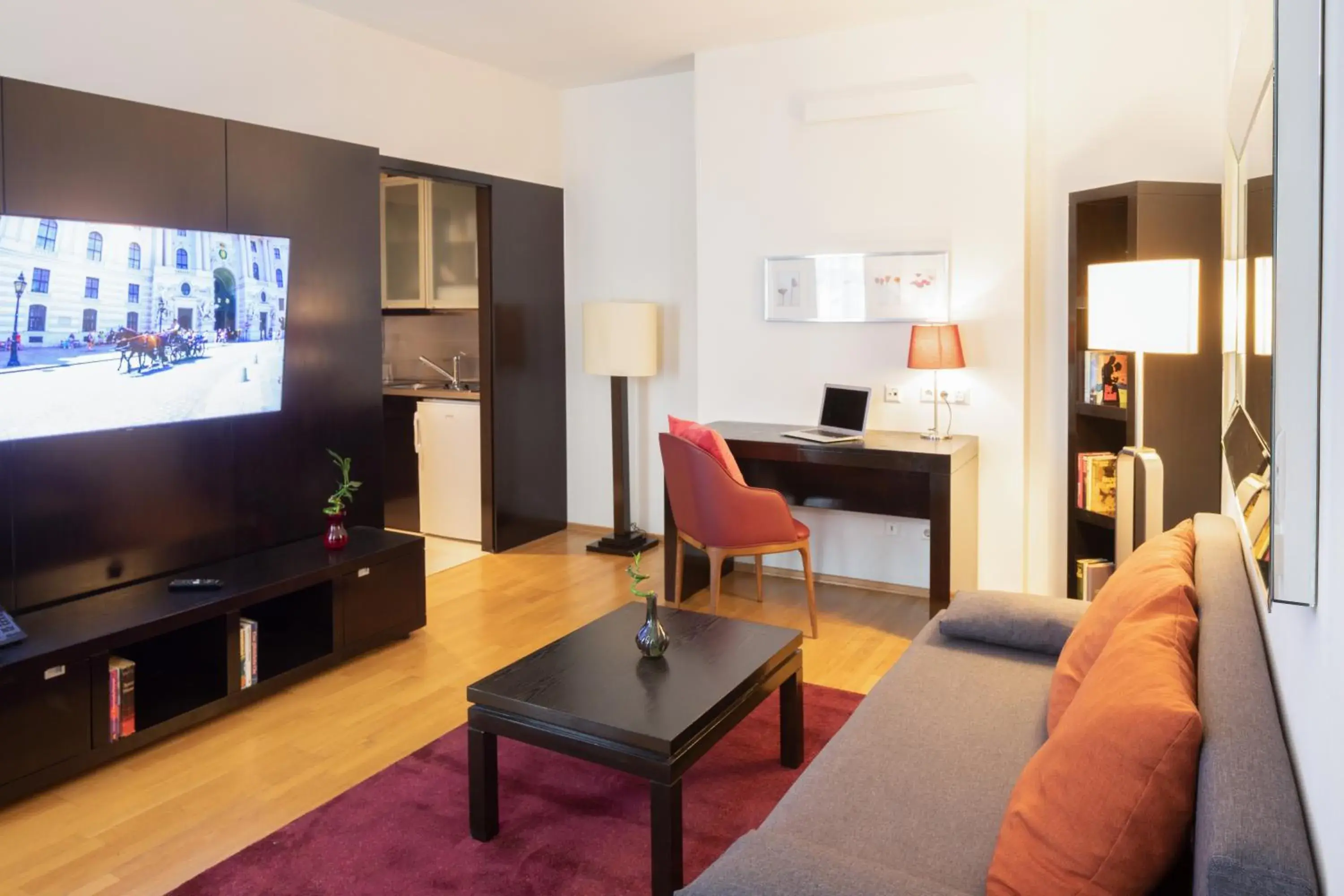 Living room, TV/Entertainment Center in The Levante Rathaus Apartments