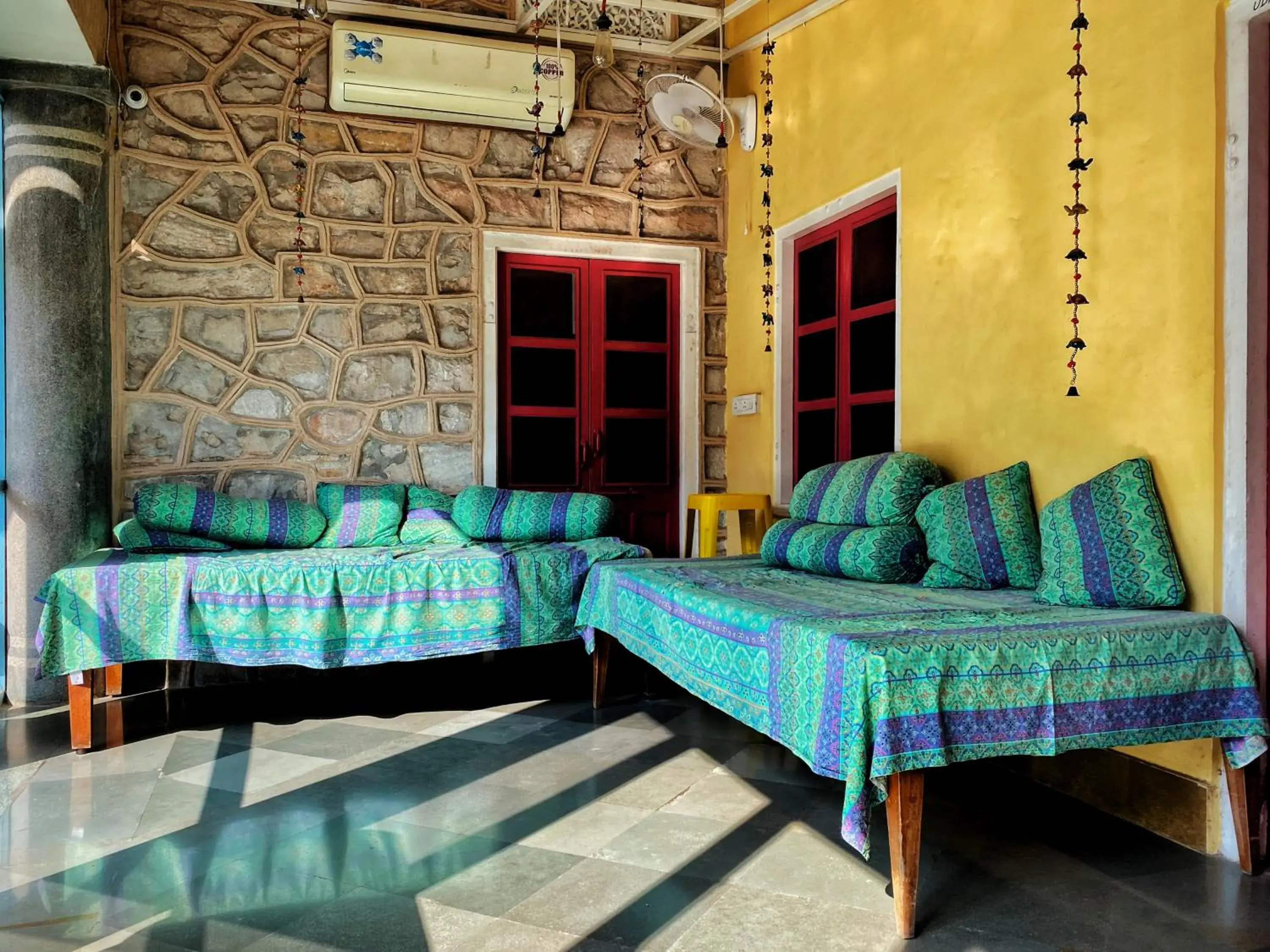 Seating Area in Jaipur Jantar Hostel