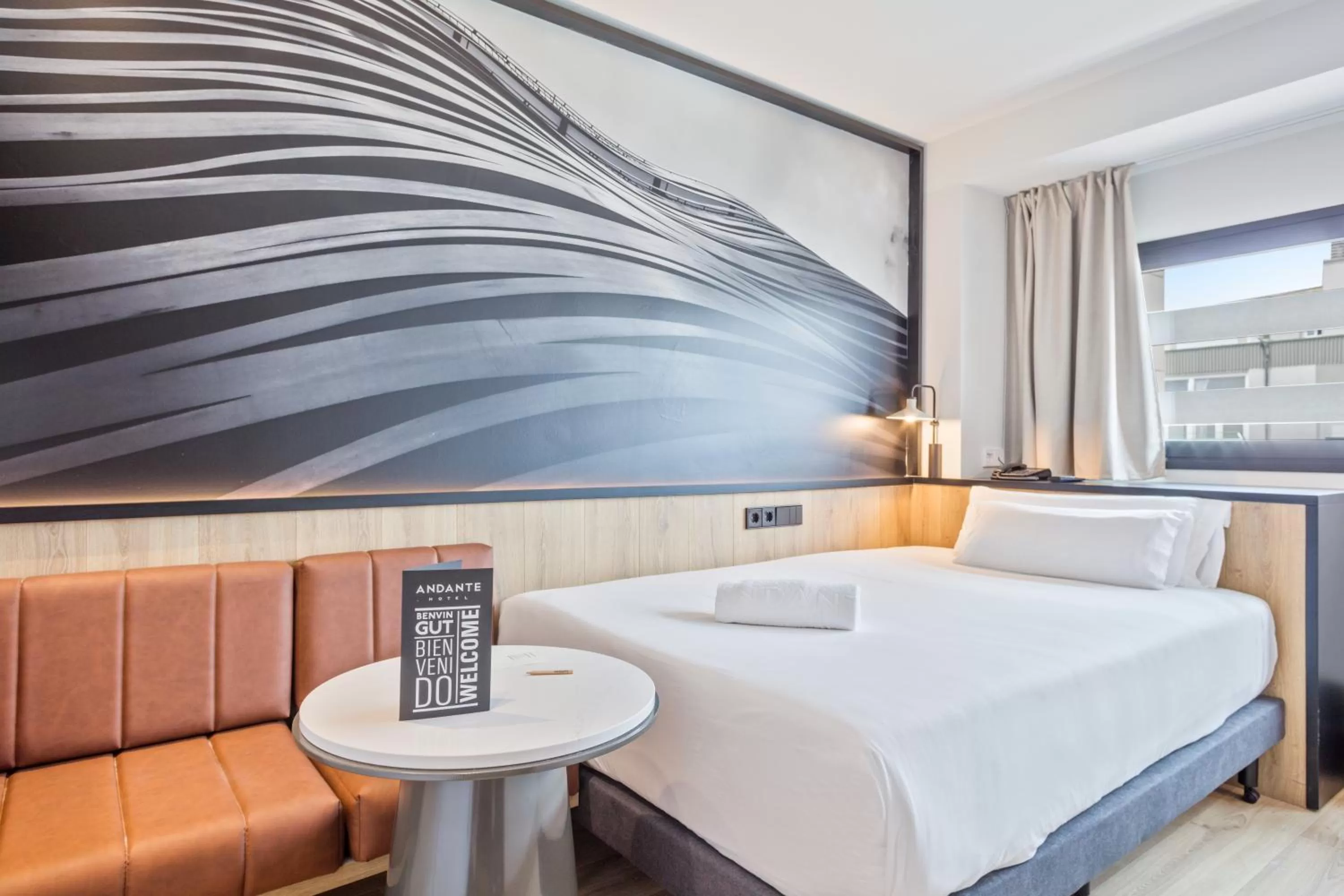 Bed in Andante Hotel