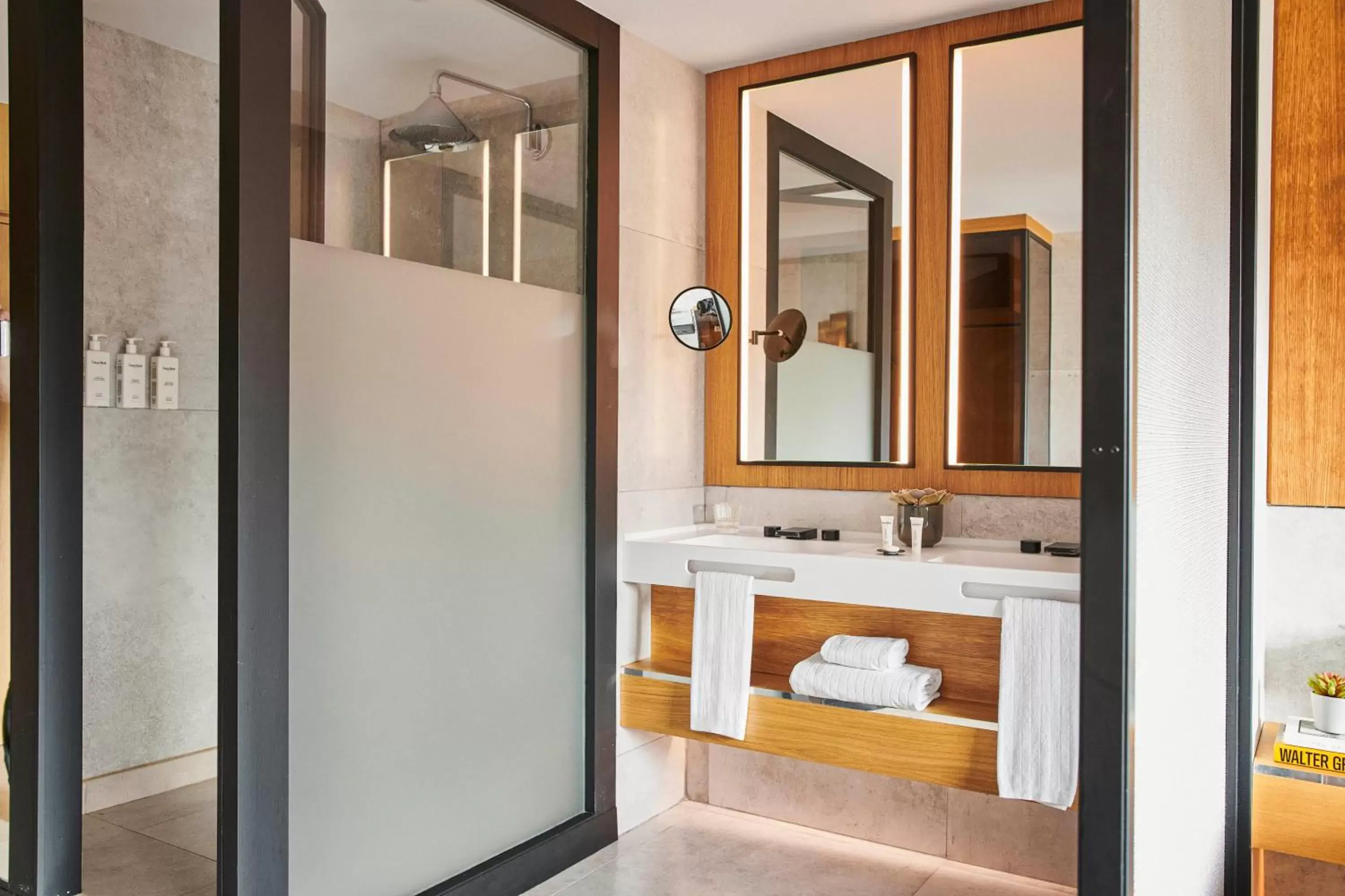 Shower, Bathroom in Hotel SOFIA Barcelona, in The Unbound Collection by Hyatt