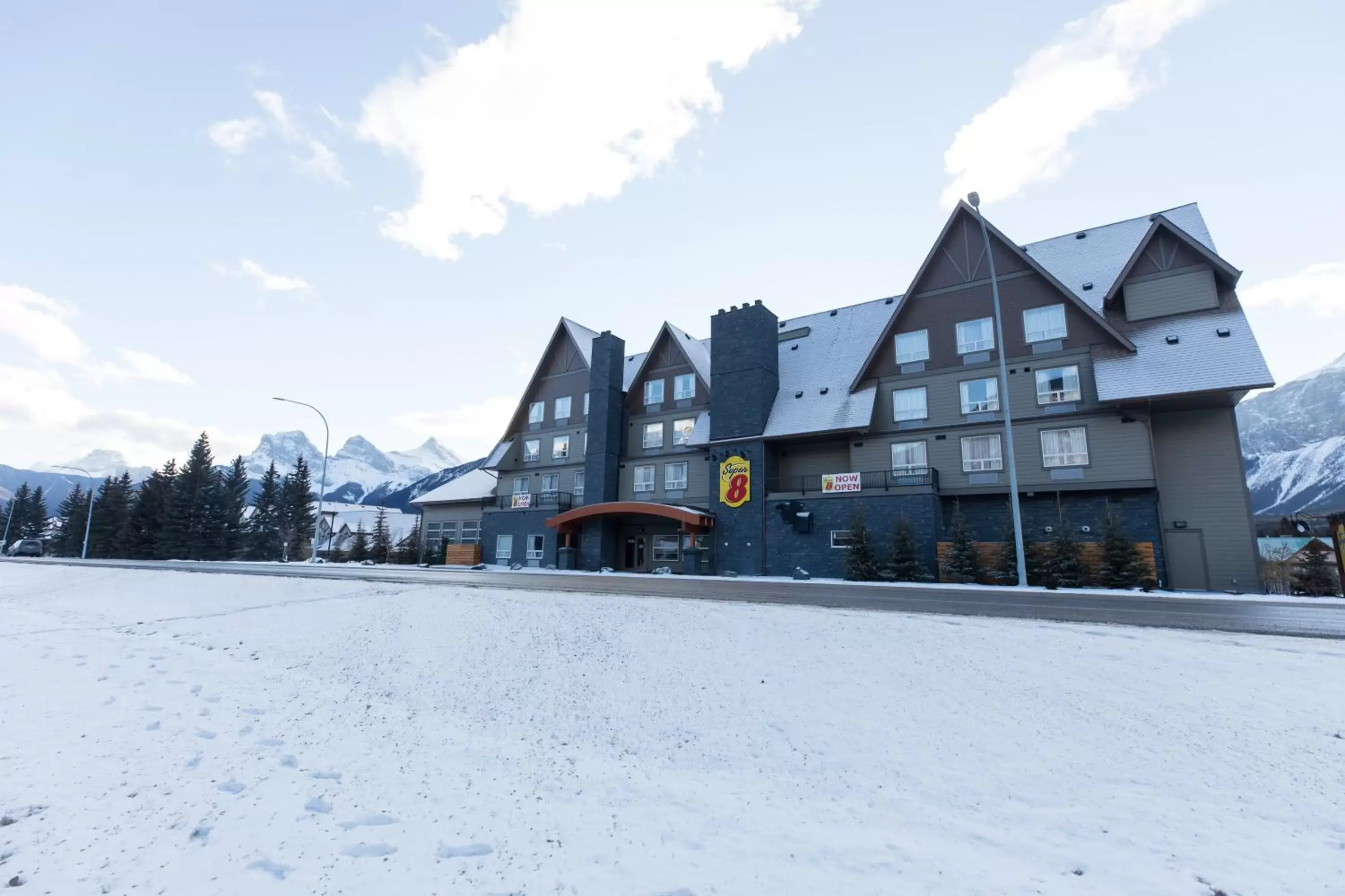 Property building, Winter in Super 8 by Wyndham Canmore