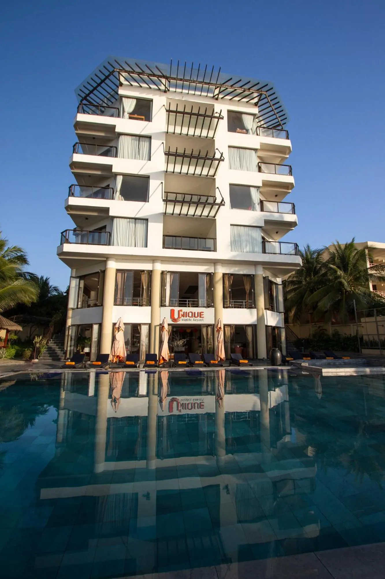 Pool view, Property Building in Unique Mui Ne Resort and Spa
