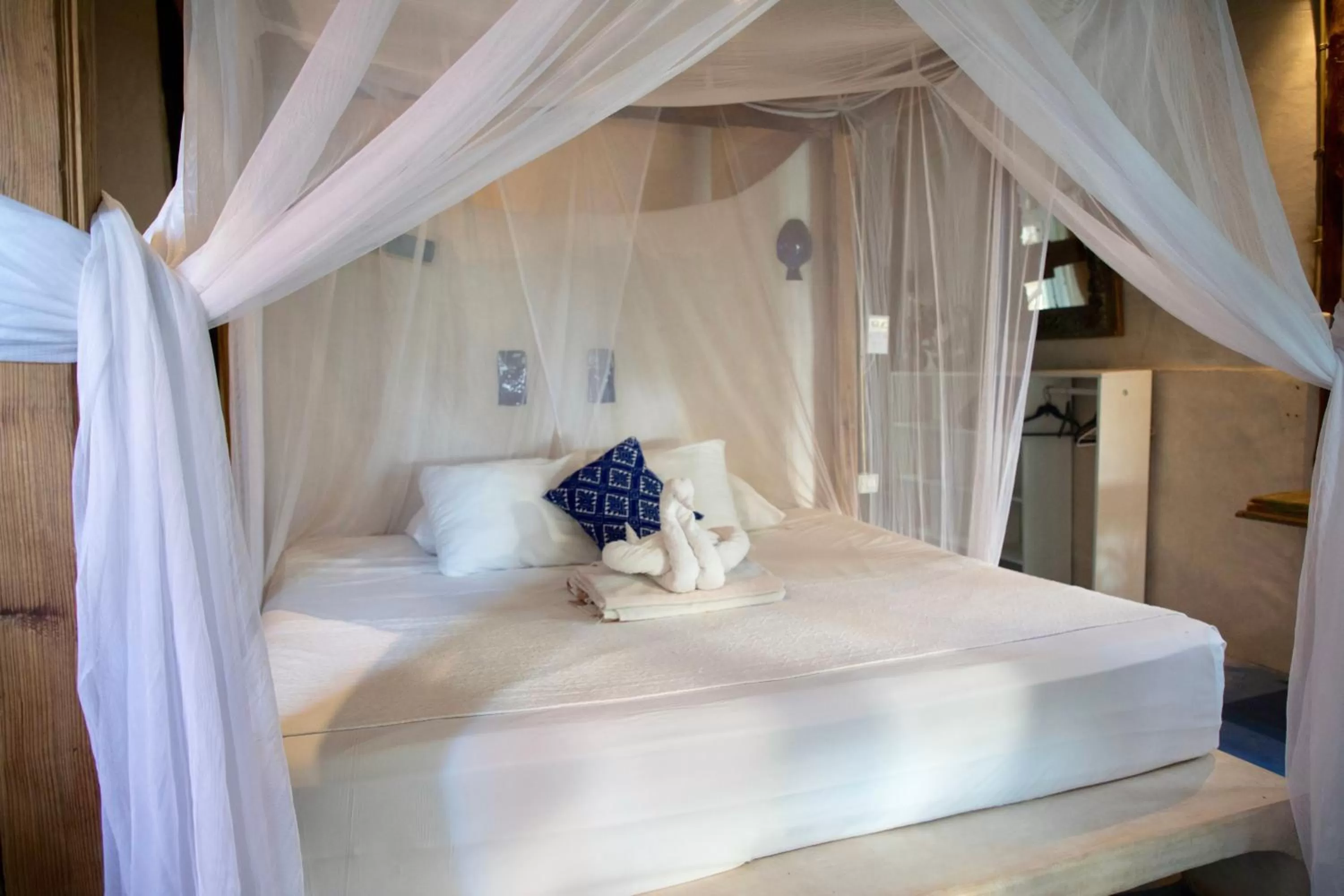 Decorative detail, Bed in Posada Lamar Tulum Beach Front and Pool