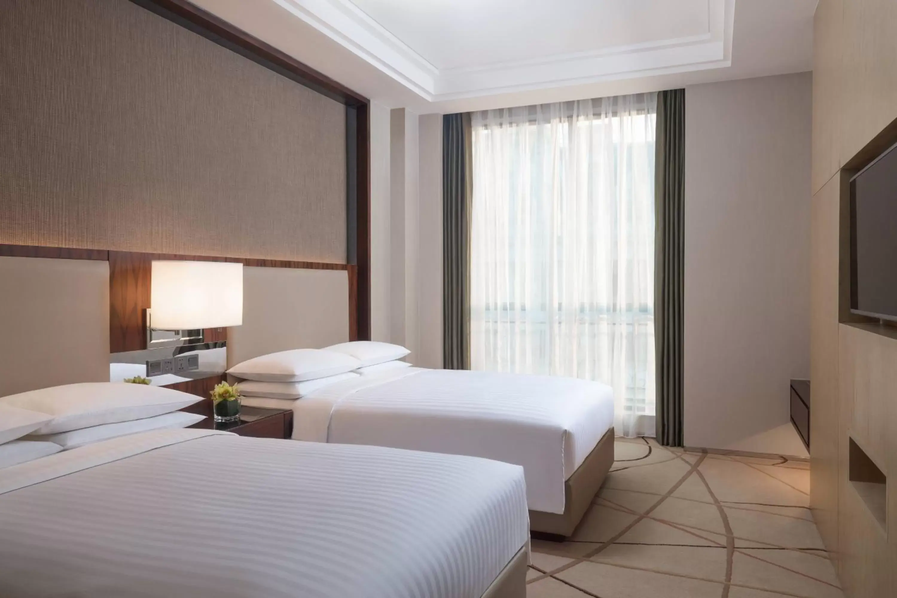 Bedroom, Bed in Courtyard by Marriott Shanghai Changfeng Park