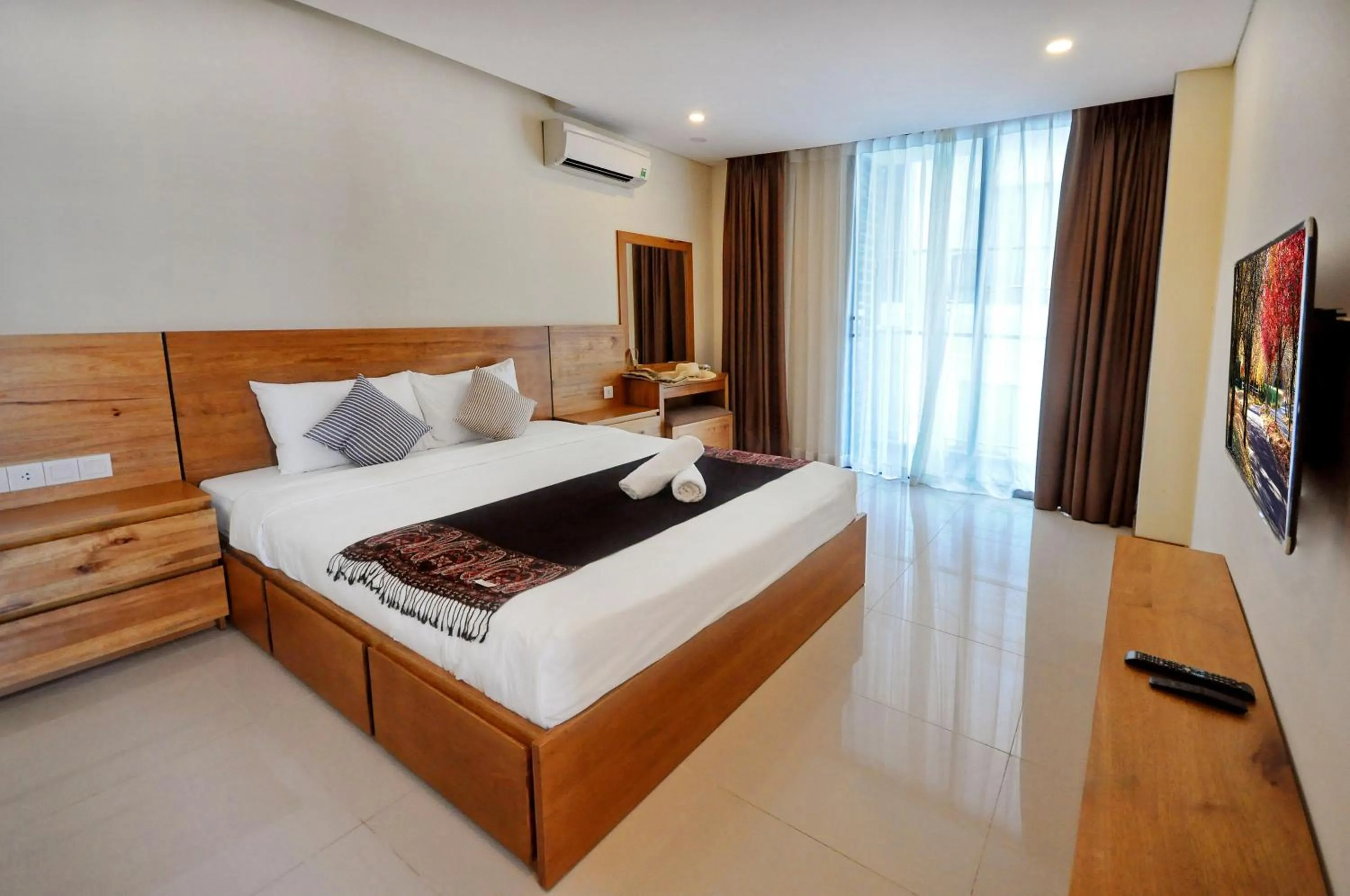 Bed in Holi Beach Hotel & Apartments