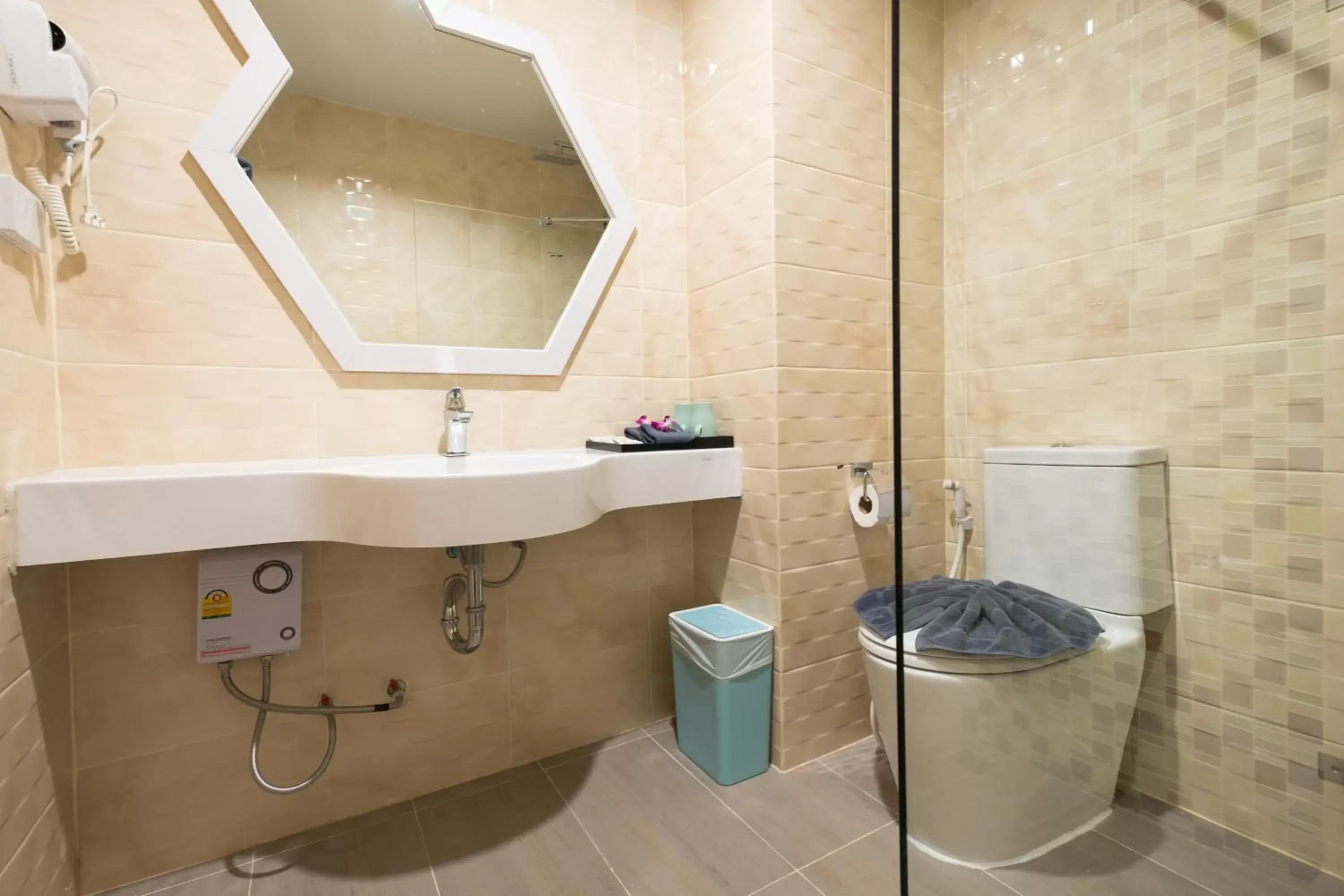 Bathroom in P Plus Hotel Bathroom in P Plus Hotel