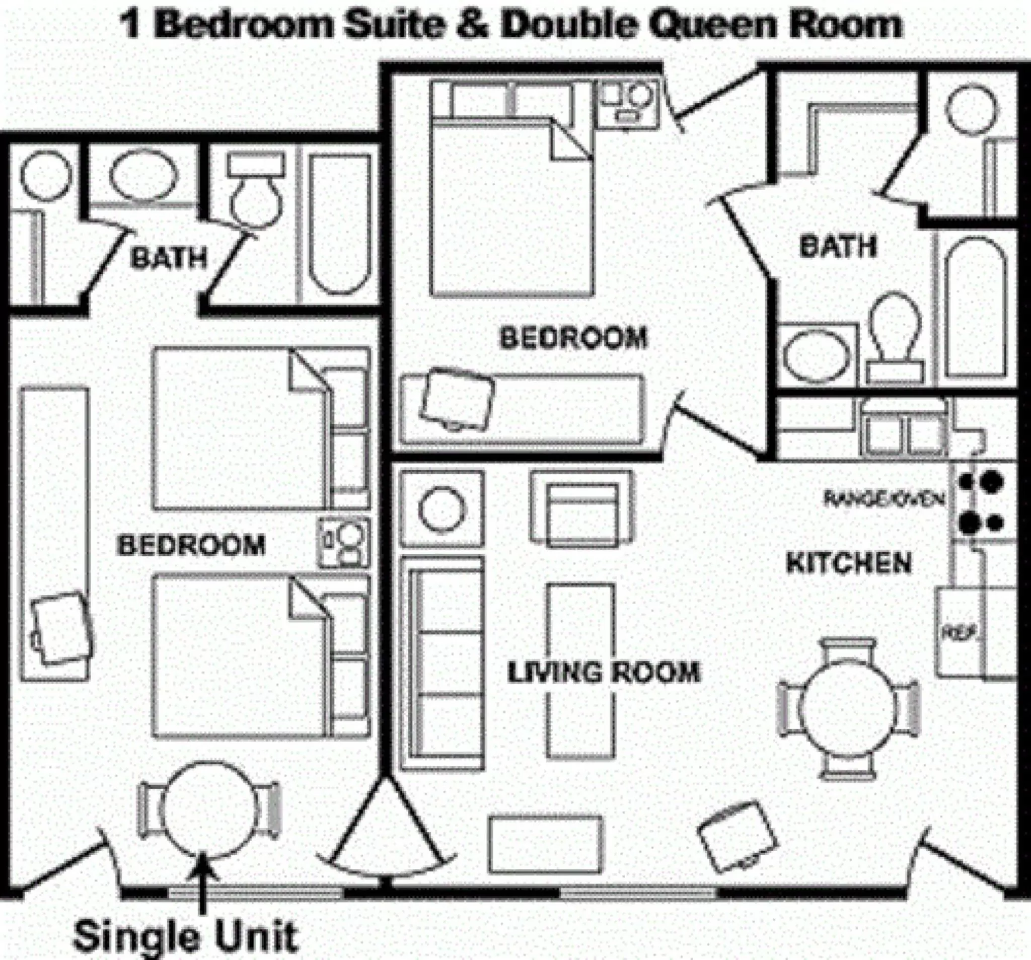 Floor plan in Douglas Inn & Suites, Blue Ridge, GA