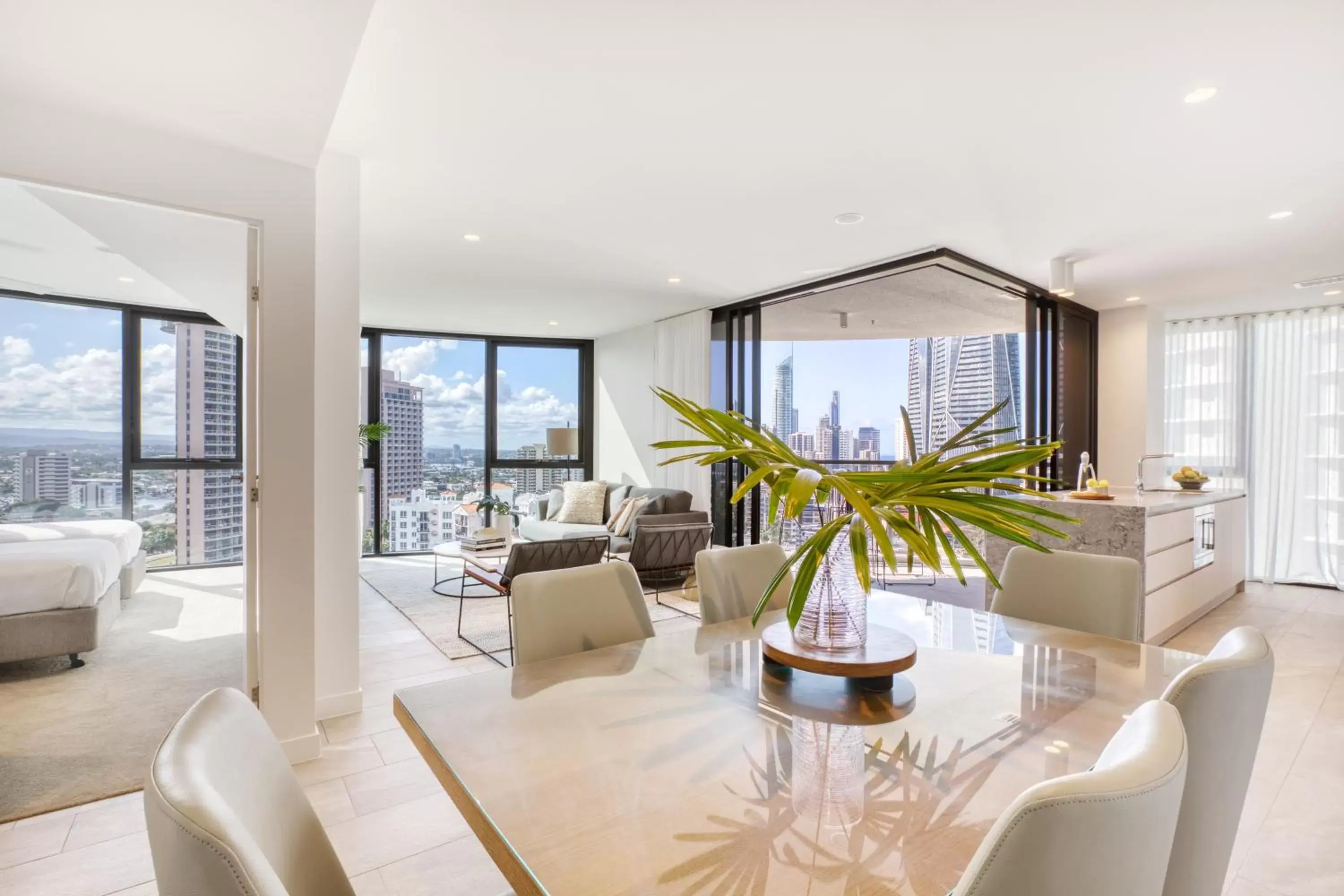 Living room, Seating Area in Vue Broadbeach