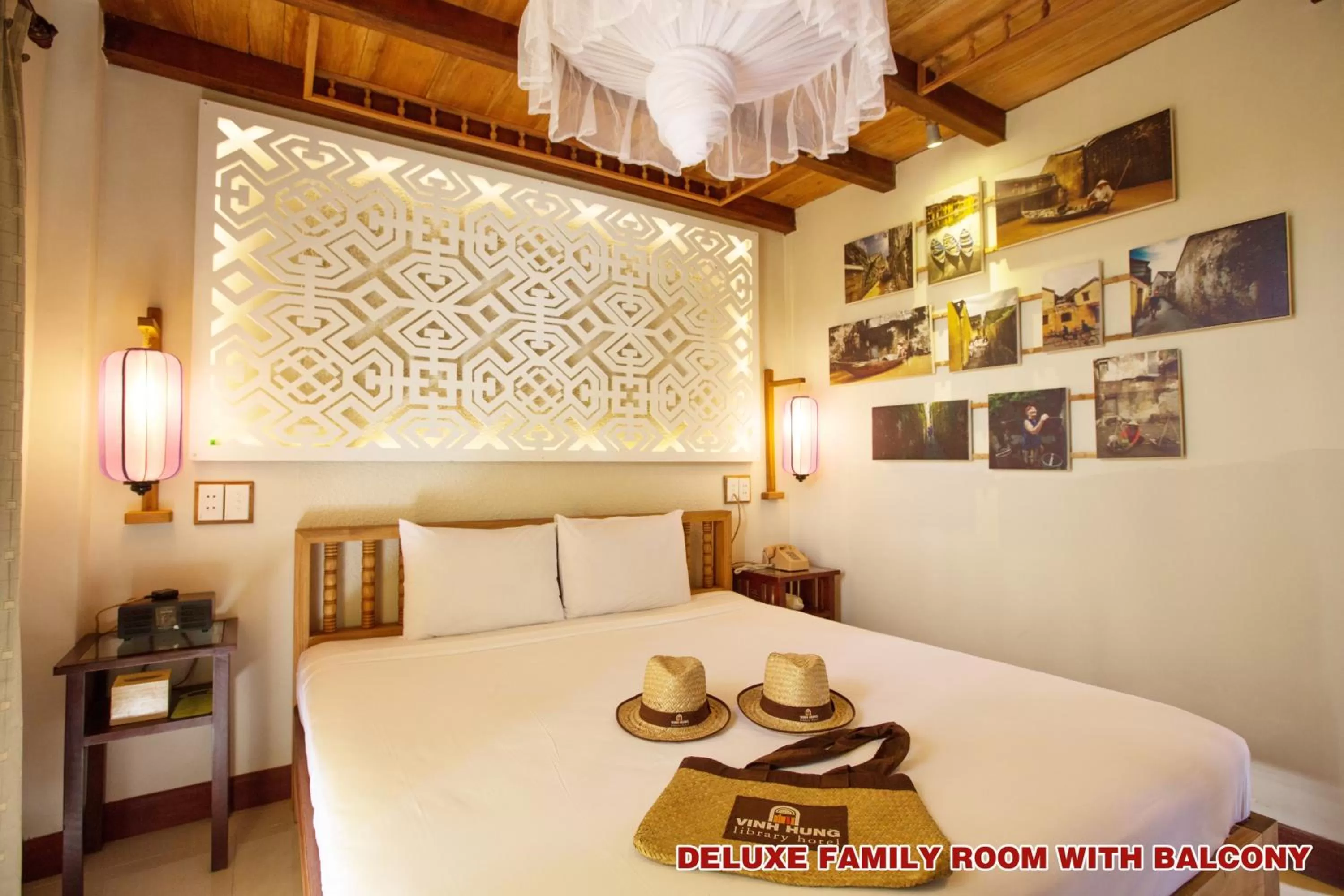 Drinks, Bed in Hoi An Pho Library Hotel