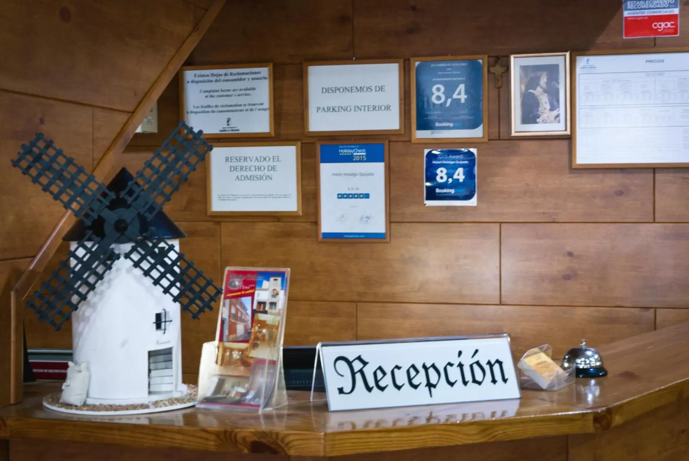 Lobby or reception in Hotel Hidalgo Quijada