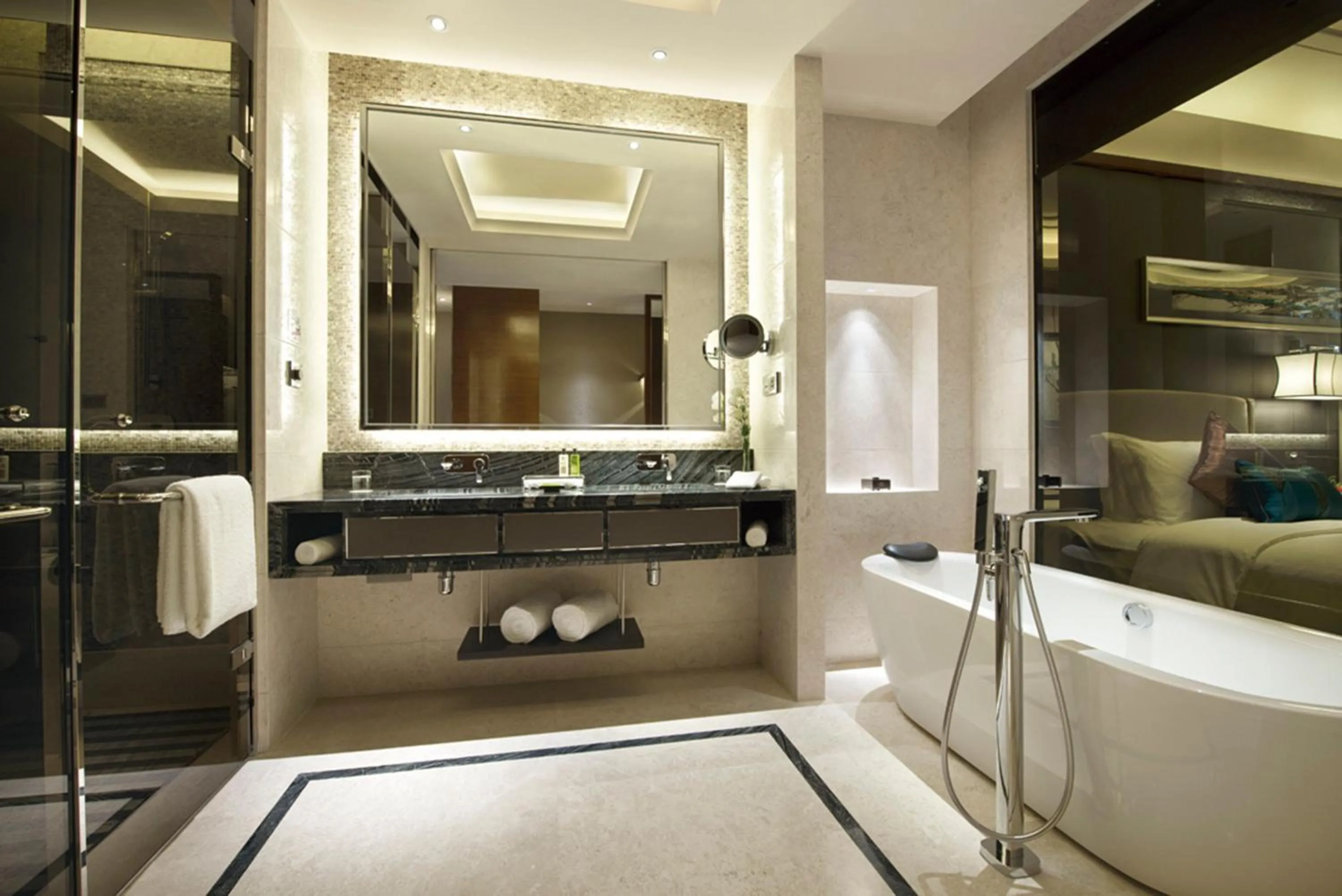 Bathroom in Crowne Plaza Tianjin Jinnan by IHG