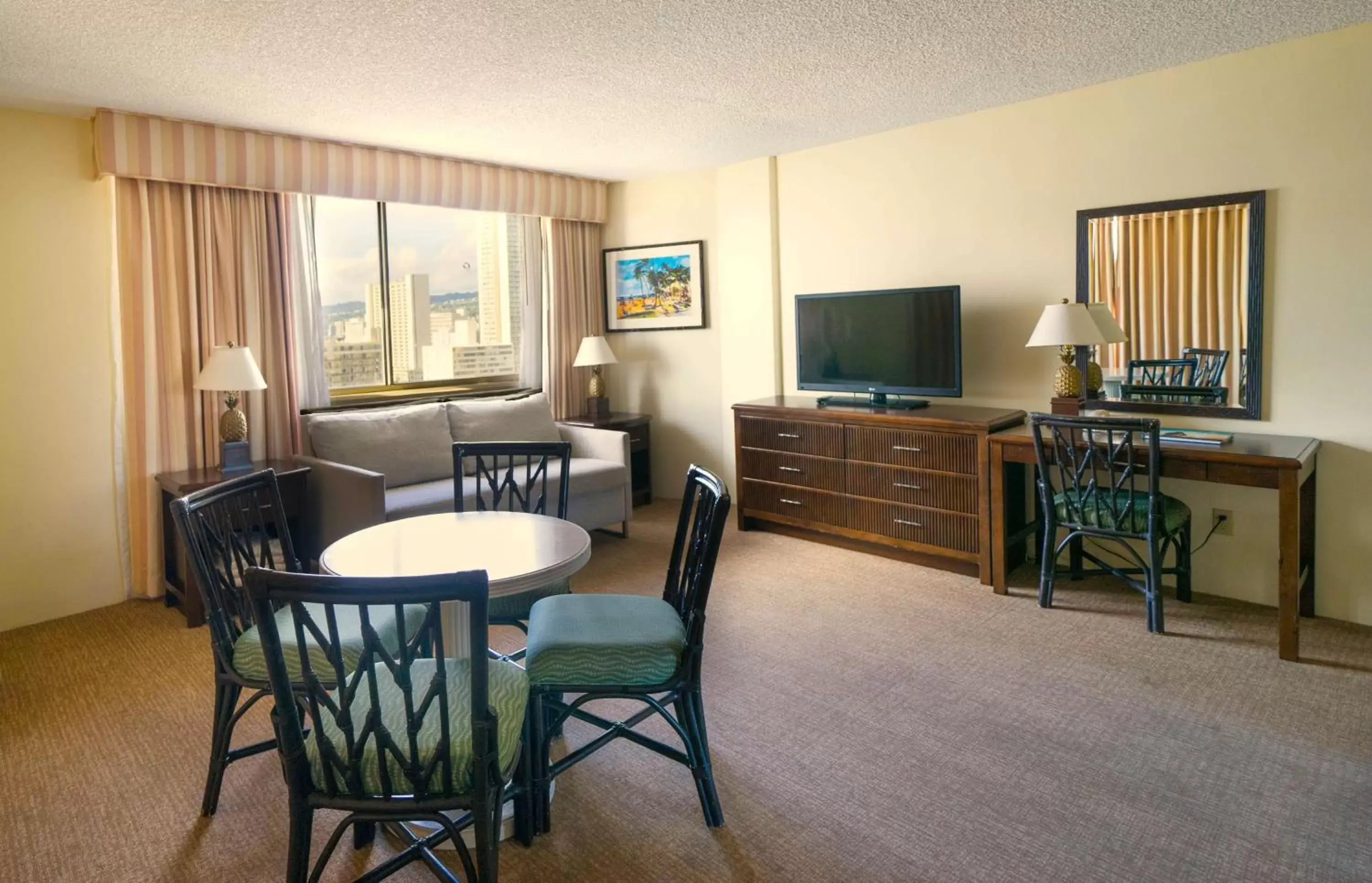 Bedroom, TV/Entertainment Center in OHANA Waikiki East by OUTRIGGER