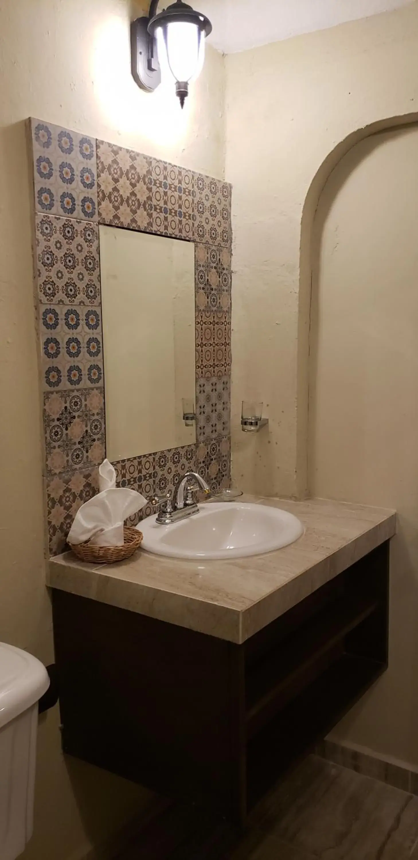 Bathroom in hotel peregrina