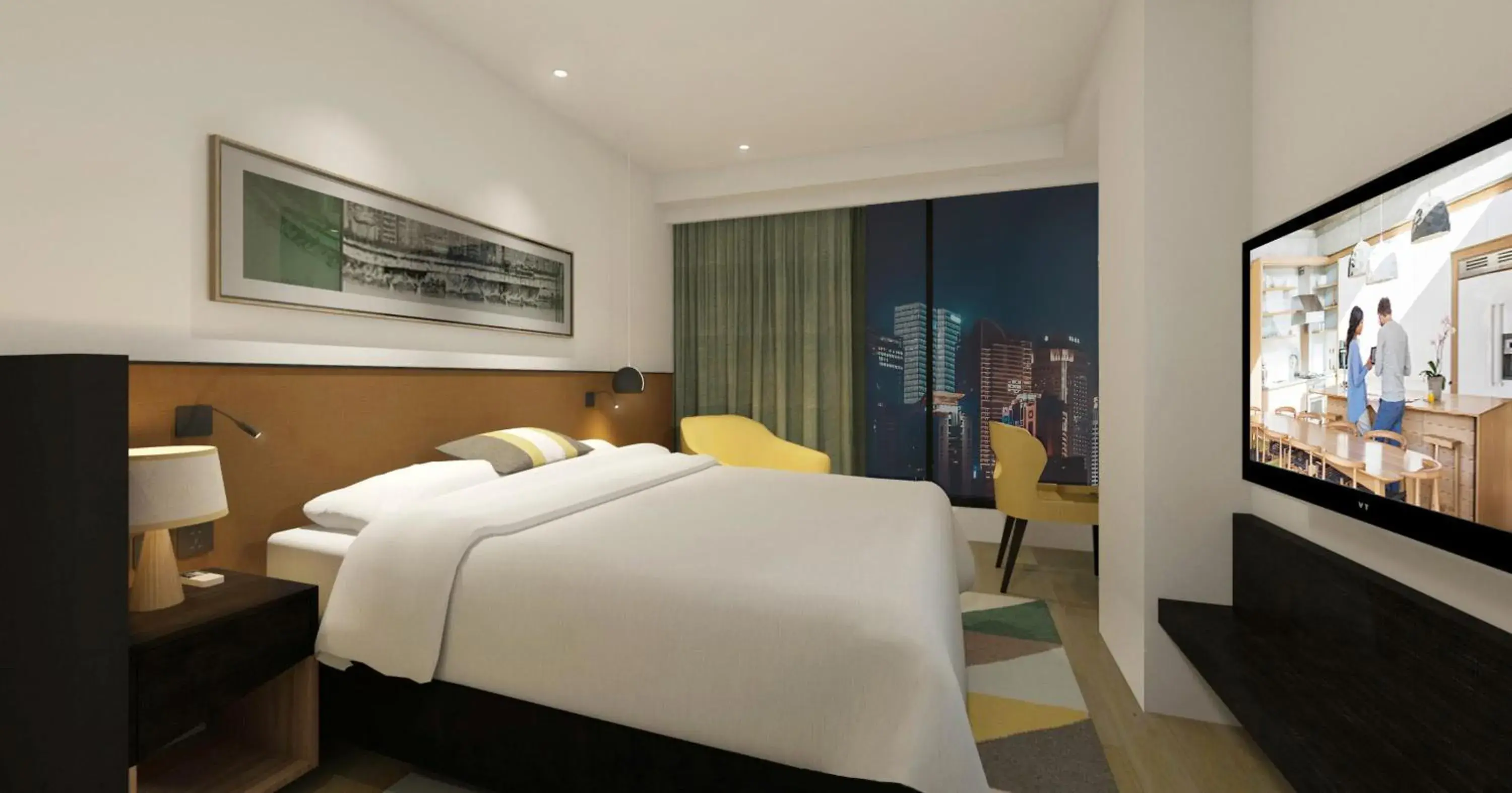 Photo of the whole room, Bed in Citadines Gaoke Liangjiang Chongqing