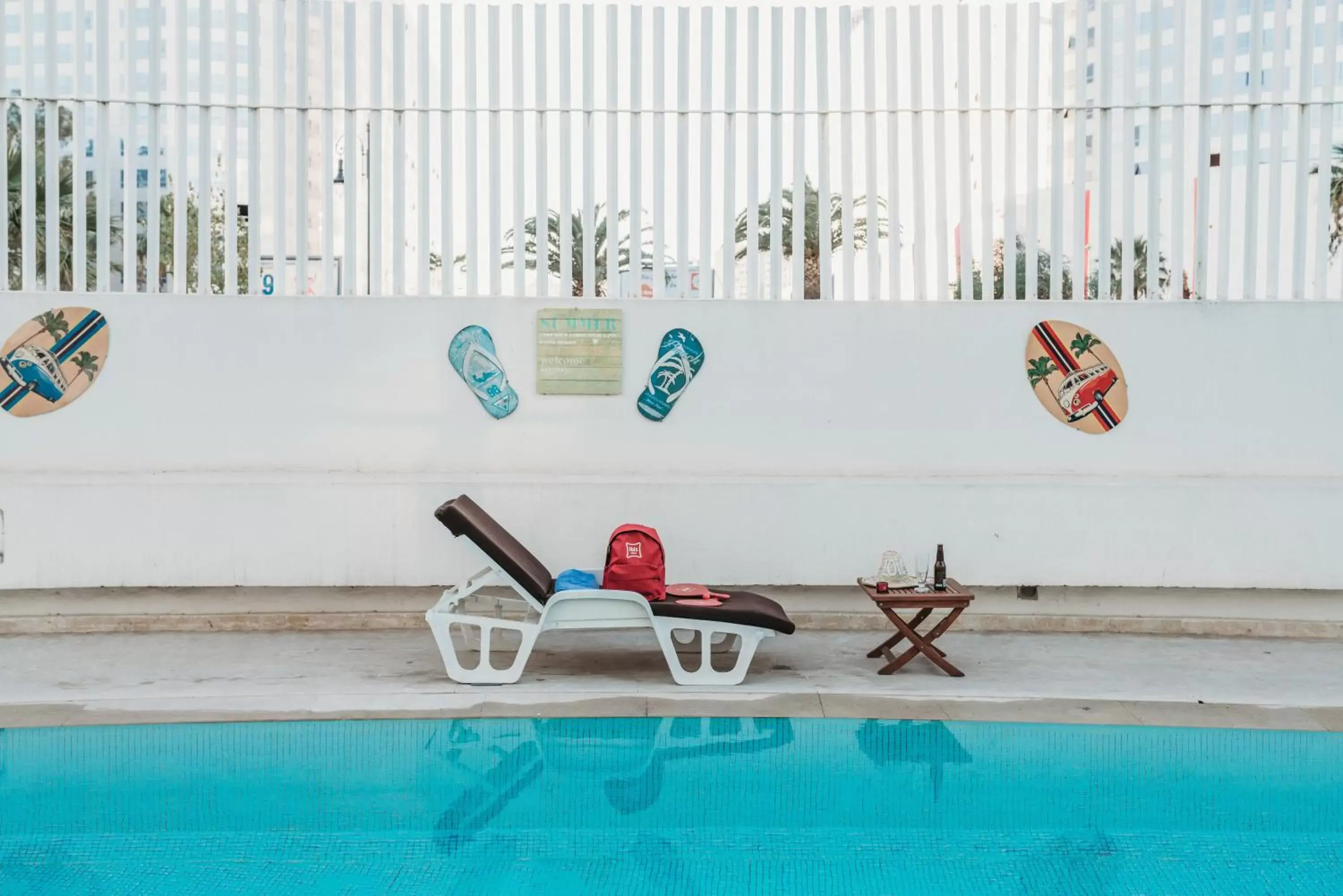 Decorative detail, Swimming Pool in Ibis Tanger City Center