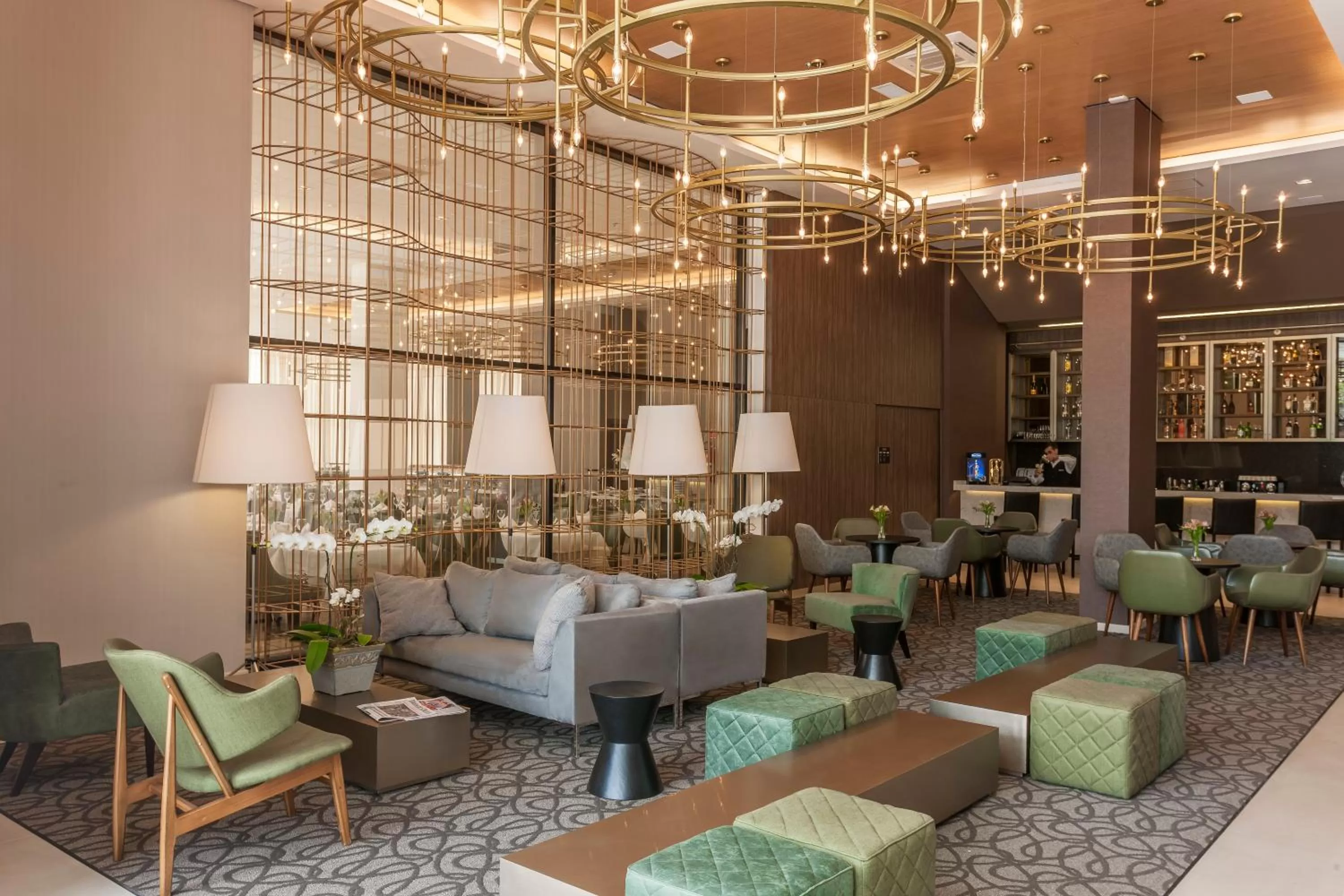 Lobby or reception in Royal Palm Tower Indaiatuba