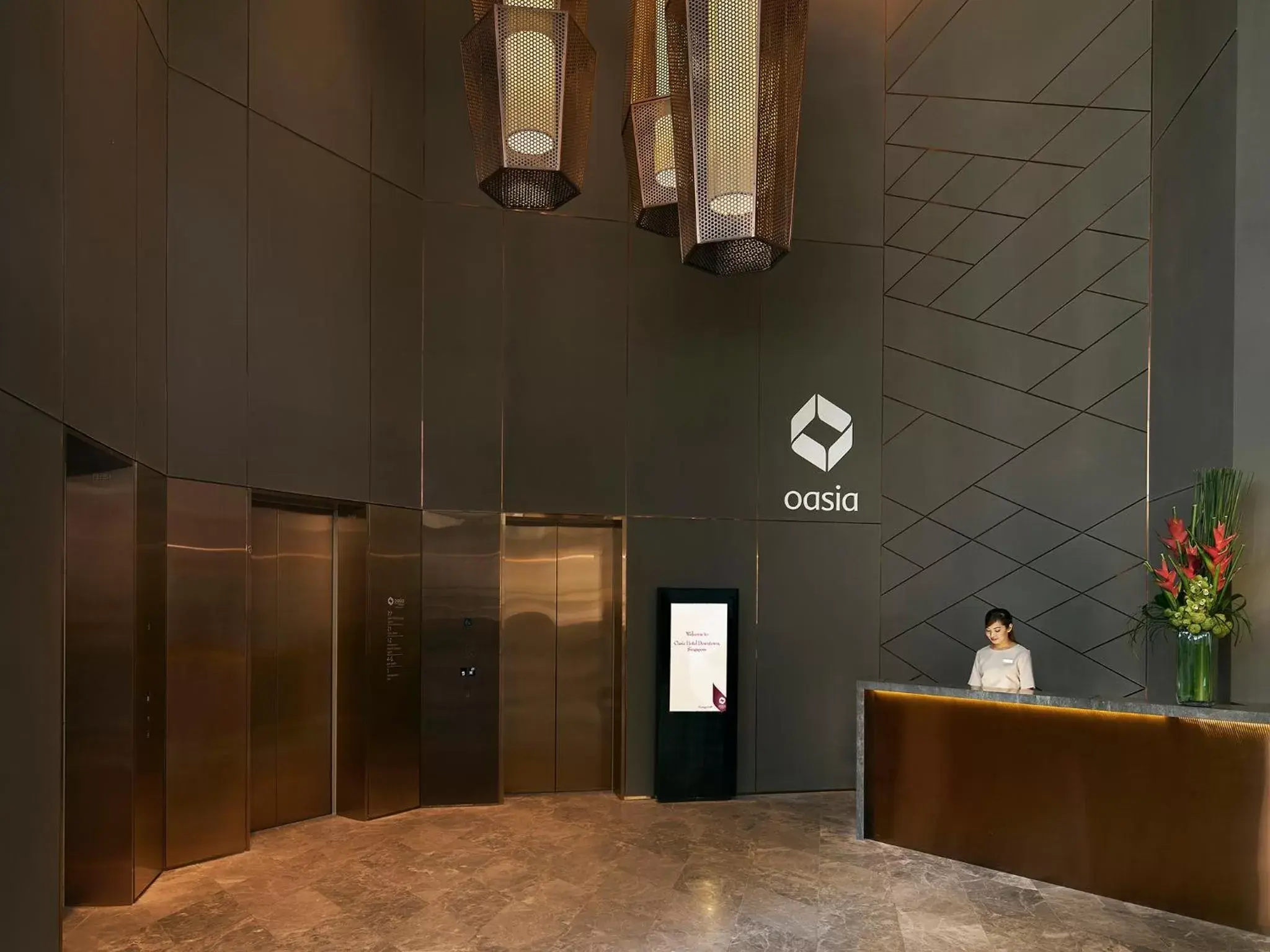 Facade/entrance in Oasia Hotel Downtown, Singapore by Far East Hospitality